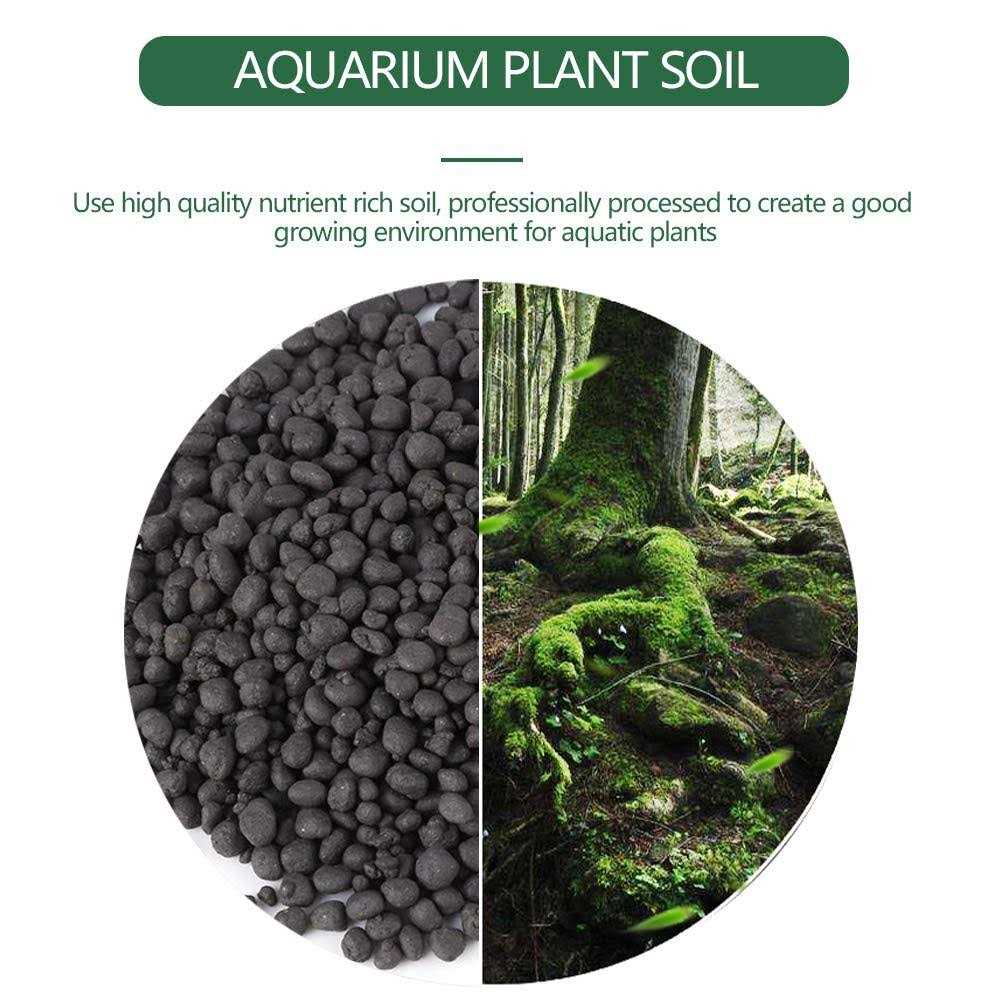 Zetiling 1000g Aquasoil Aqua Soil Aquarium Soil Aquarium Plant Soil Water Plant Soil Aqua Soil Substrate Simple to Use Fish Tank Bottom Water grass Seeds - Healthber