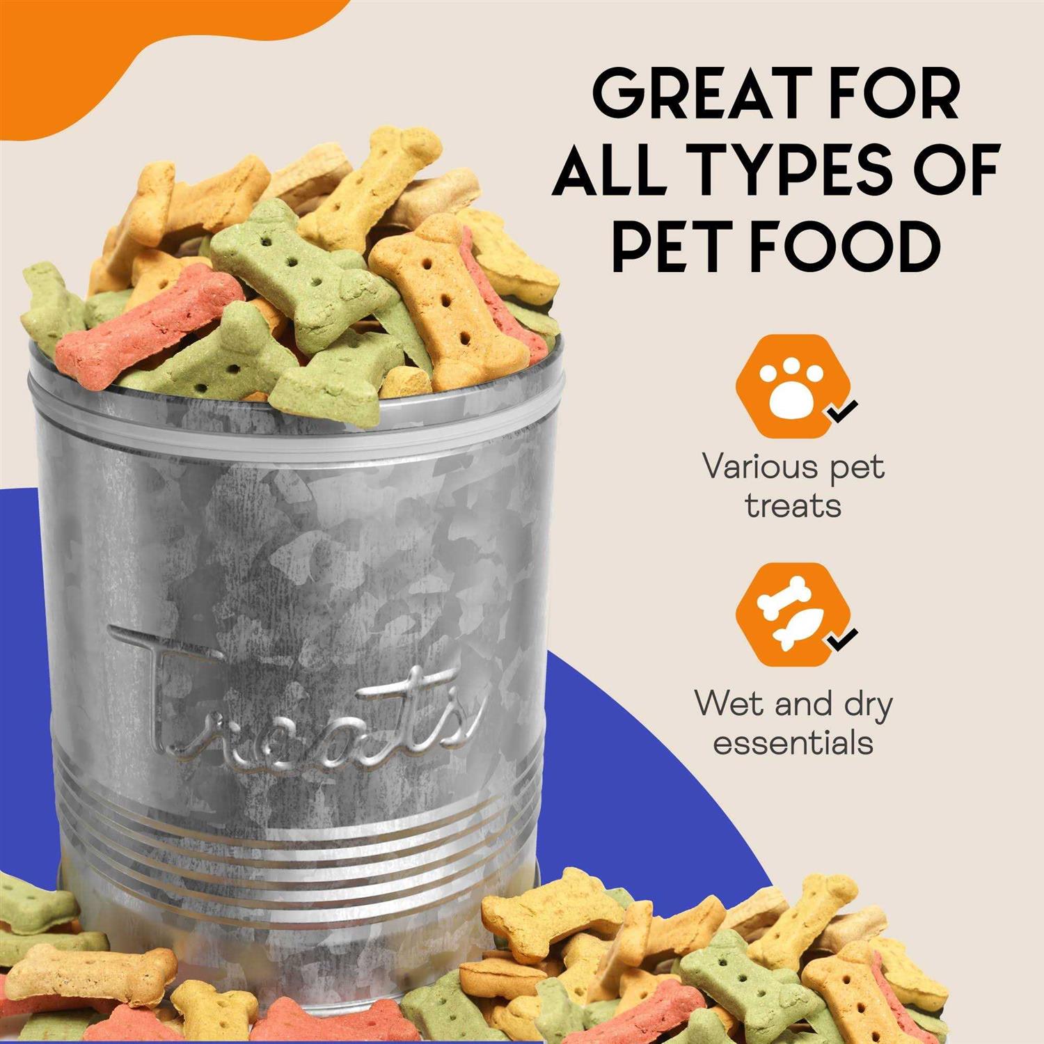 Amici Pet Retro Treats Storage Canister - Healthber