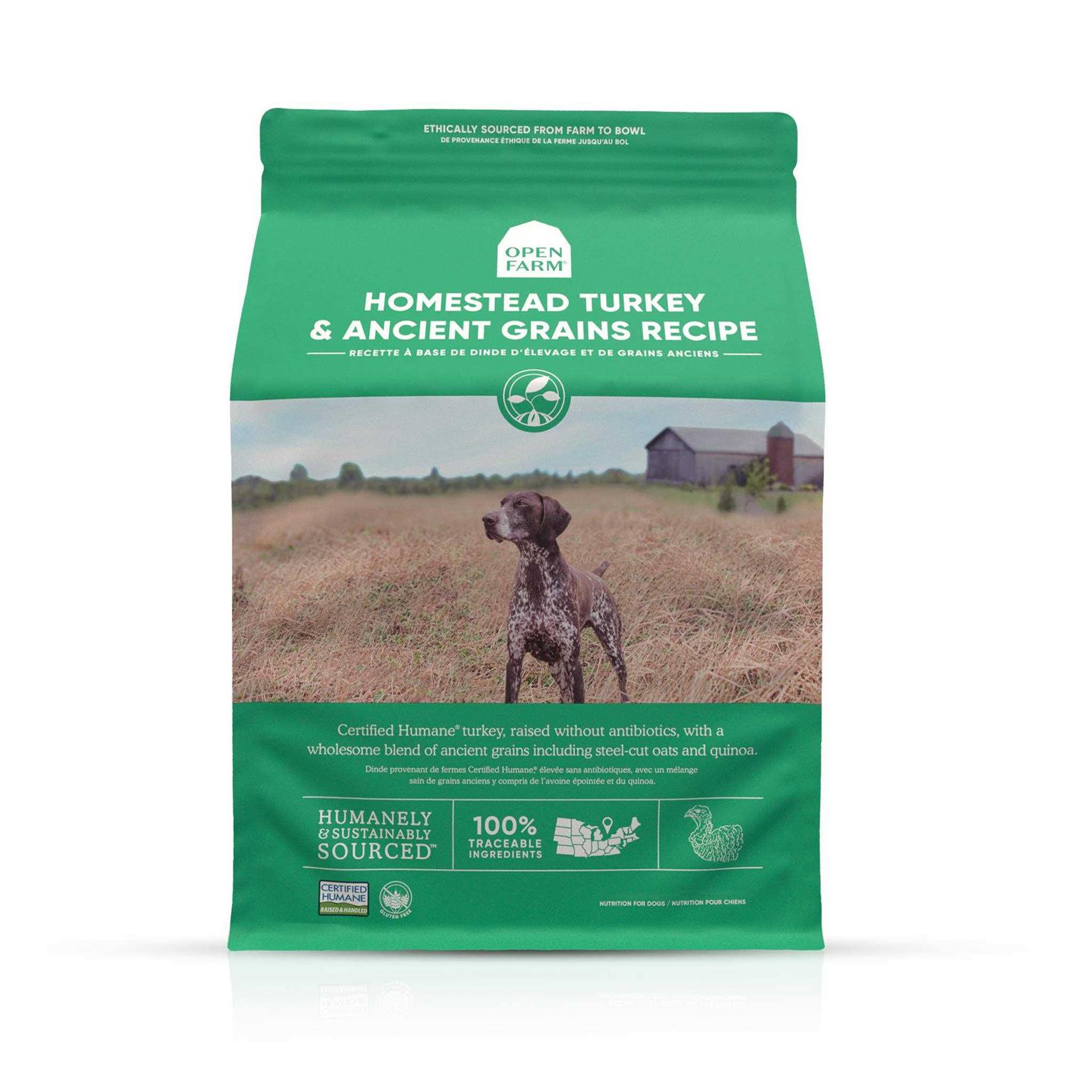 Open Farm Homestead Turkey Ancient Grains Dry Dog Food - Healthber