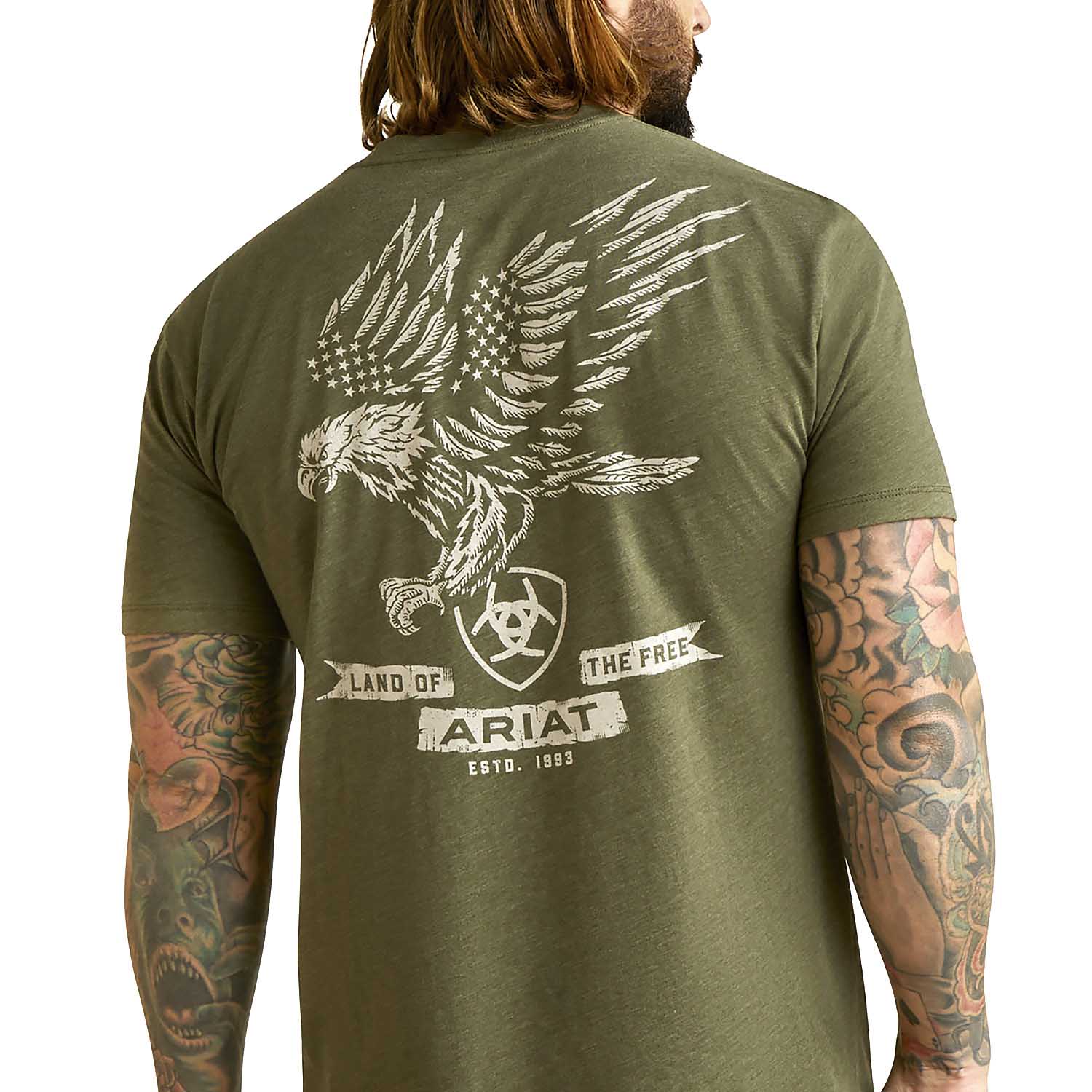 Ariat Men's Fighting Eagles Short Sleeve T-Shirt - Healthber