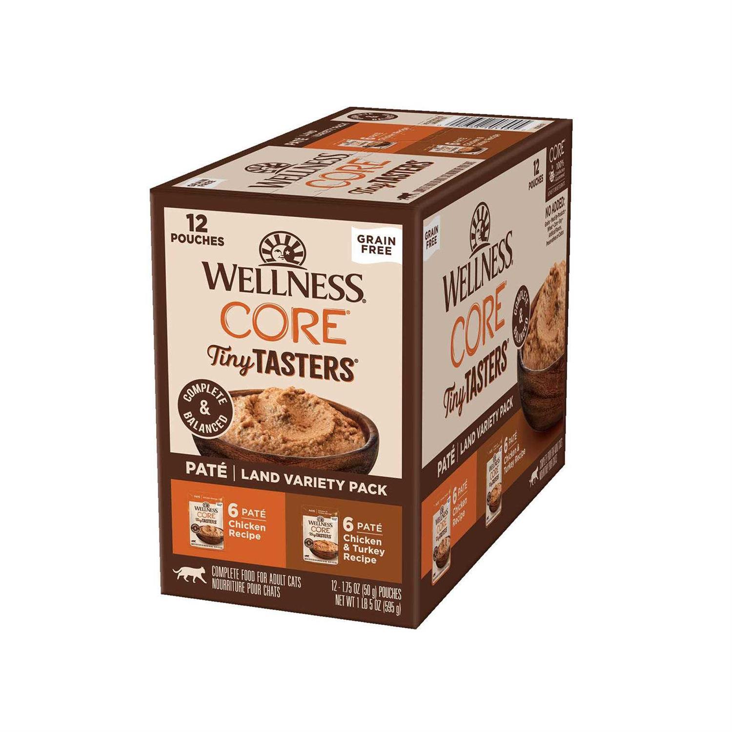 Wellness CORE Tiny Tasters Land Variety Pack Wet Cat Food - Healthber