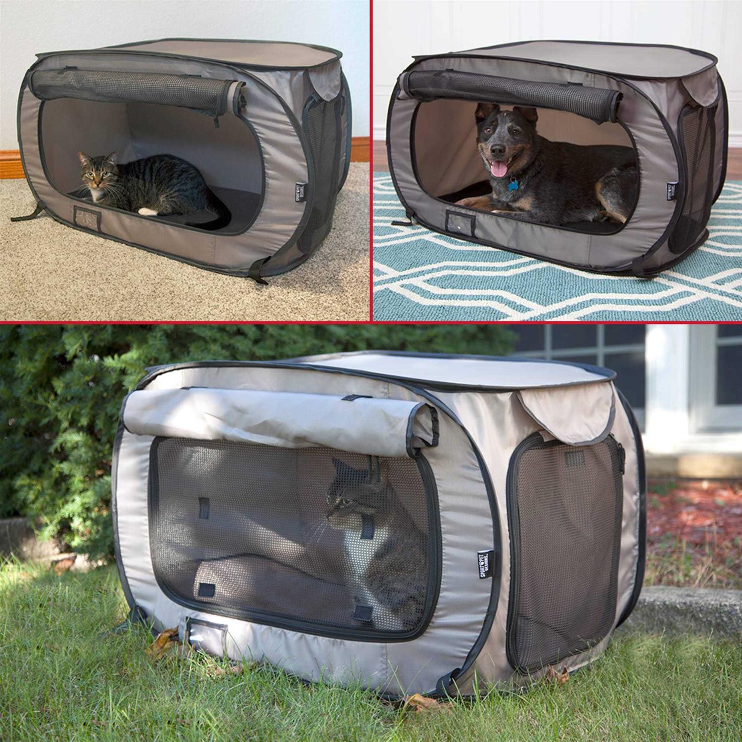 Sportpet Designs Large Pop Open Kennel - Healthber