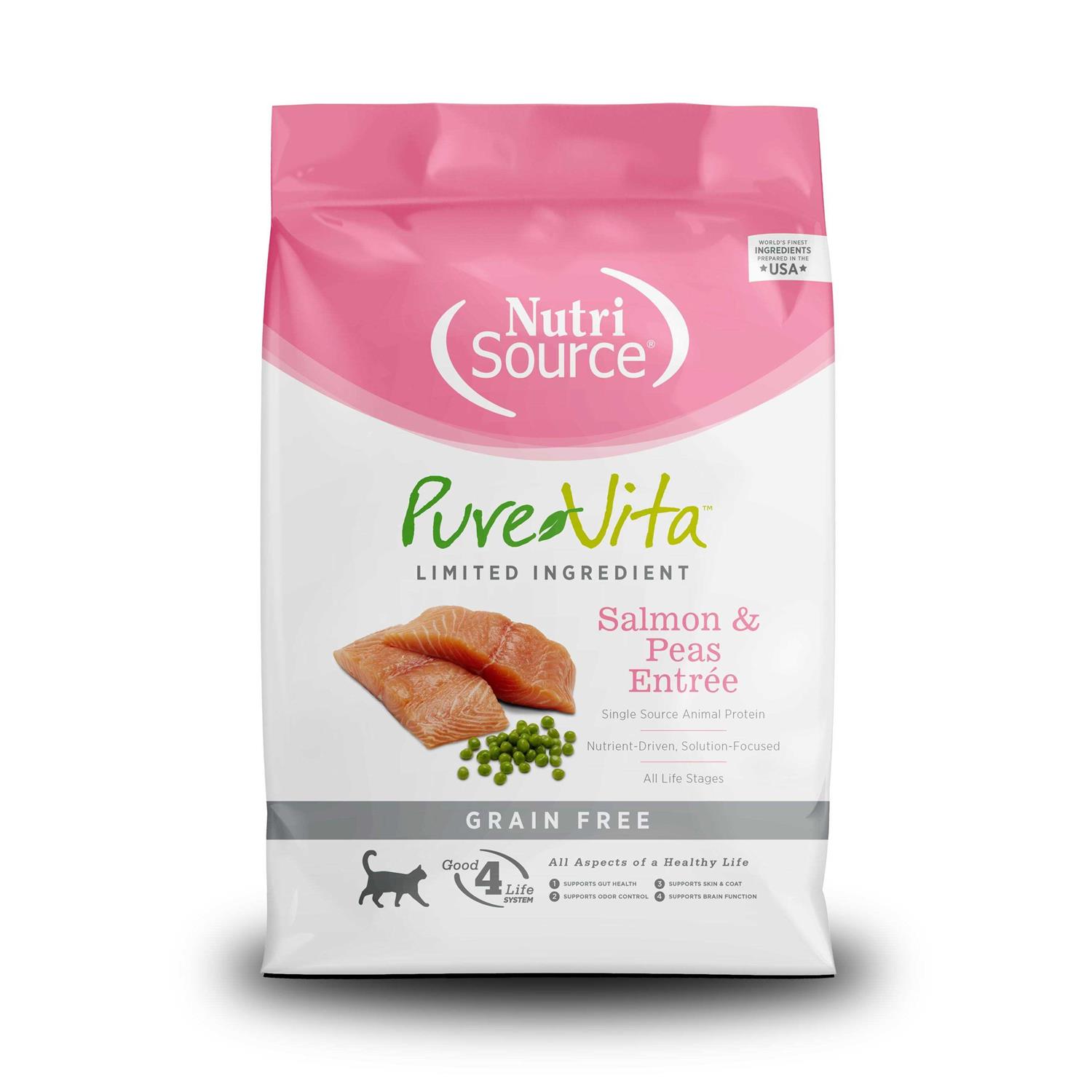 PureVita Grain Free Salmon & Peas Dry Cat Food - Healthber