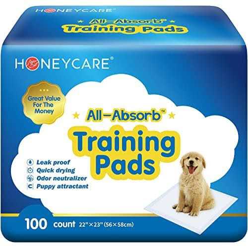 Honey Care All-Absorb Dog and Puppy Training Pads, Ultra Absorbent and Odor Eliminating - Healthber