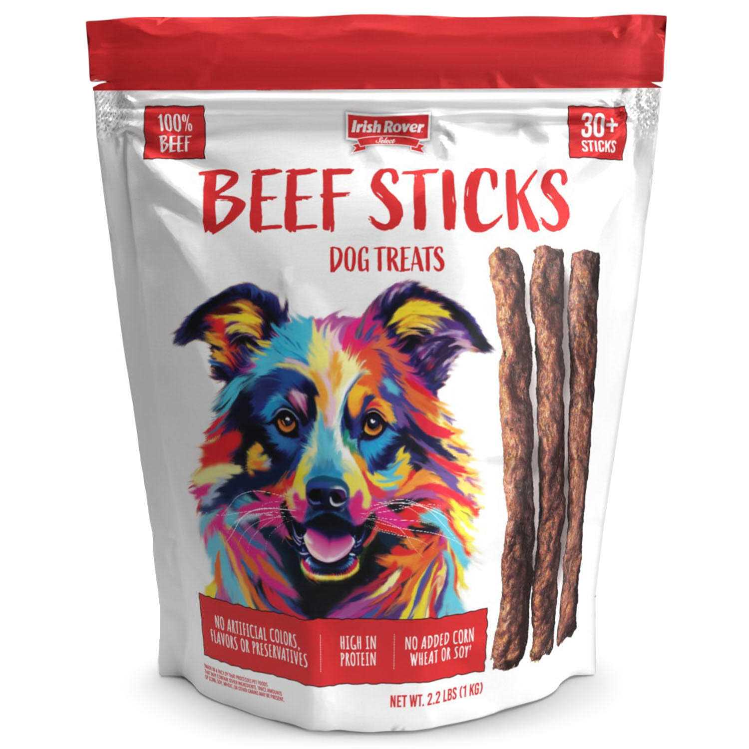 Irish Rover Beef Stick Dog Treats - Healthber