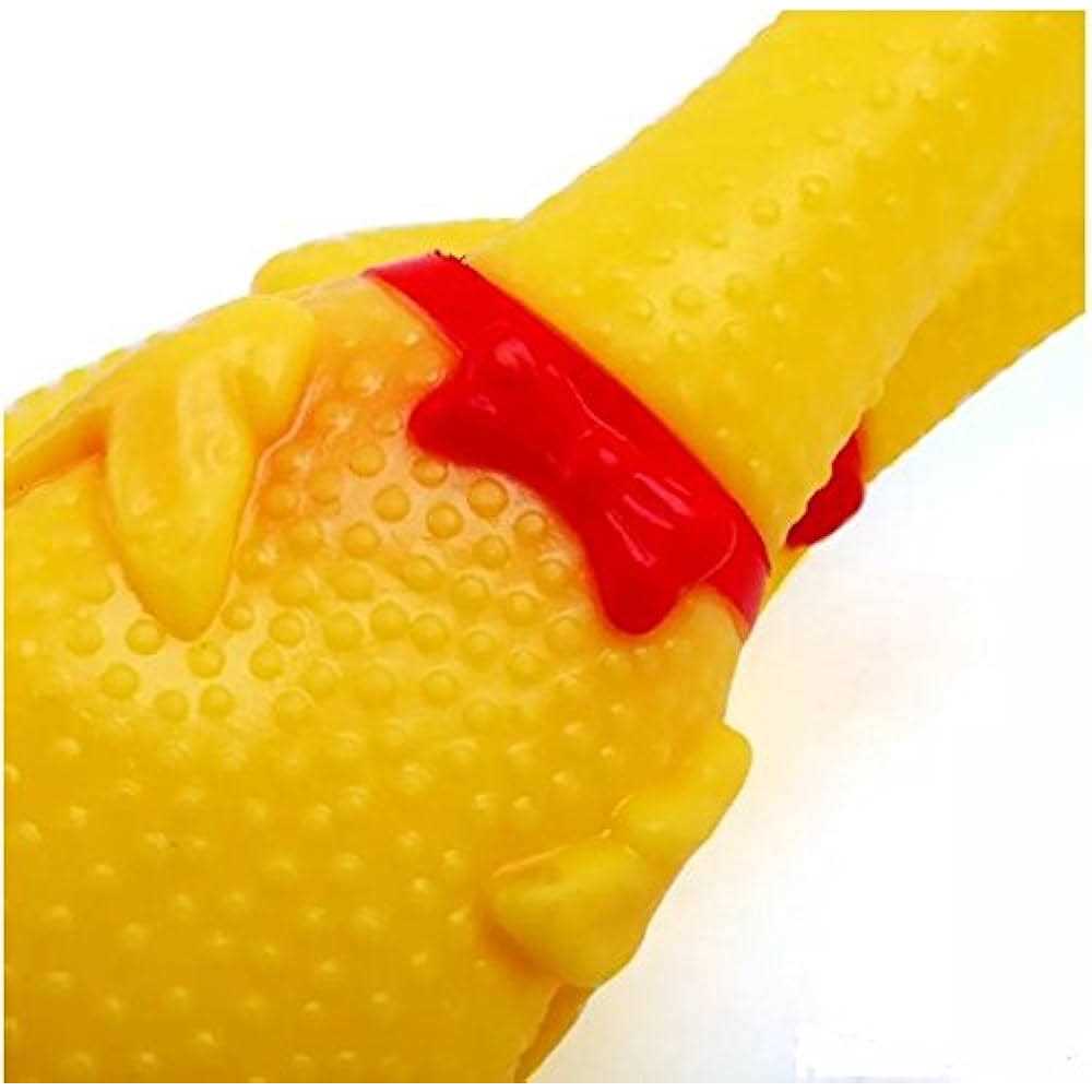 Keklle 2 Pack Large Screaming Chicken Toy Rubber Squawking Chicken 12 inch - Healthber