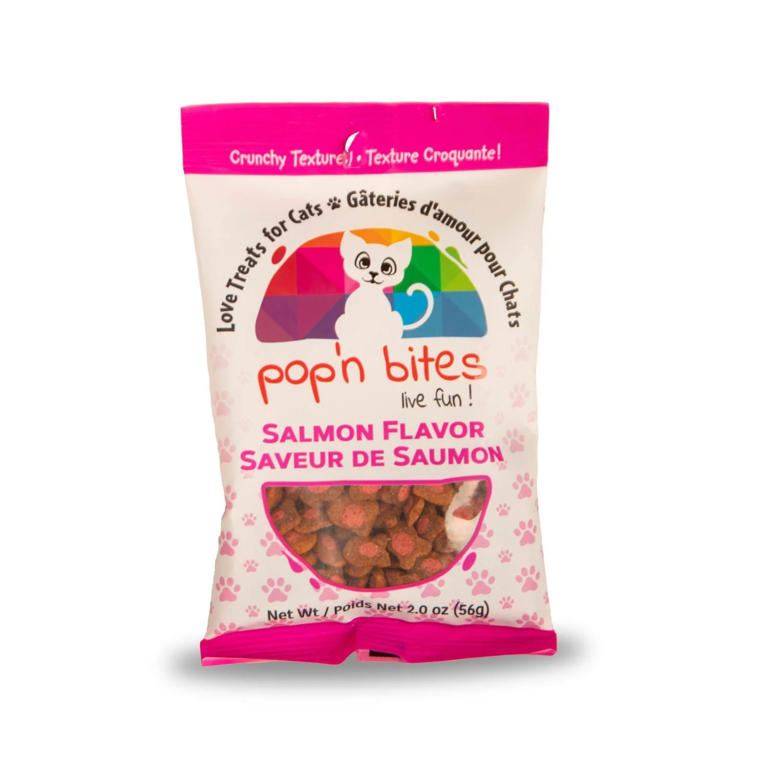 Pop'n Bites Salmon Flavor Cat Treats, 2 oz - Healthber
