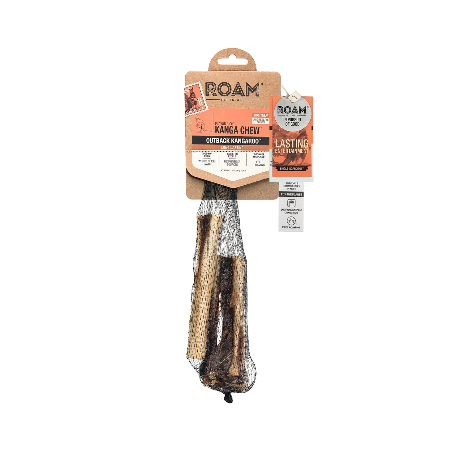 Roam Dog Treats Kanga Chew Kangaroo Knuckle Shin - Healthber