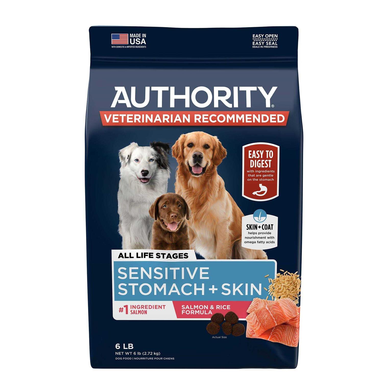 Authority Sensitive Stomach and Skin All Life Stage Dry Dog Food - Healthber
