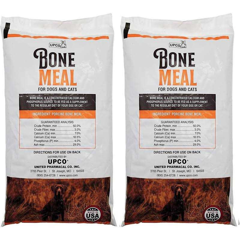 Bone Meal Steamed Powder for Dogs and Cats 2 Pack Total 2 Pounds from Upco Bone Meal Made in USA - Healthber