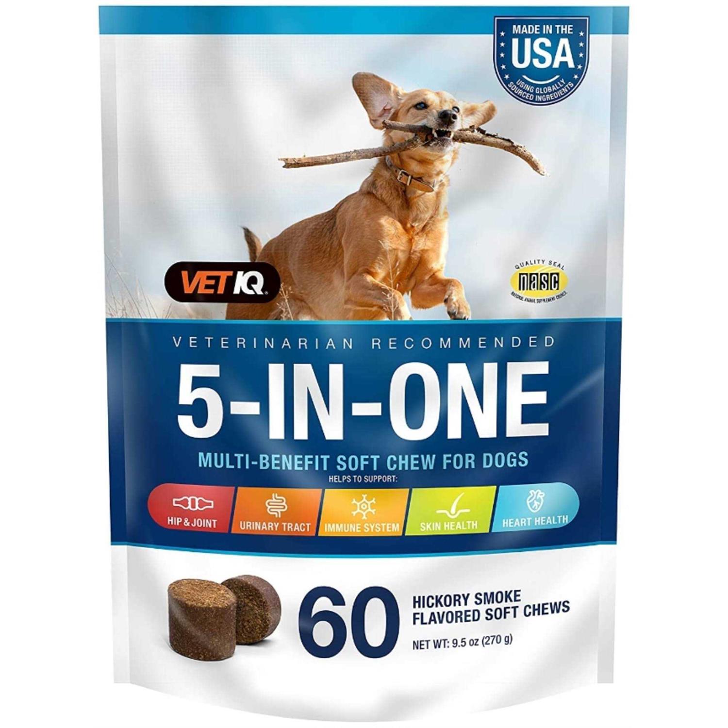 Sergeants VetIQ 5-in-One Multi-Benefit Soft Chews for Dogs - Healthber