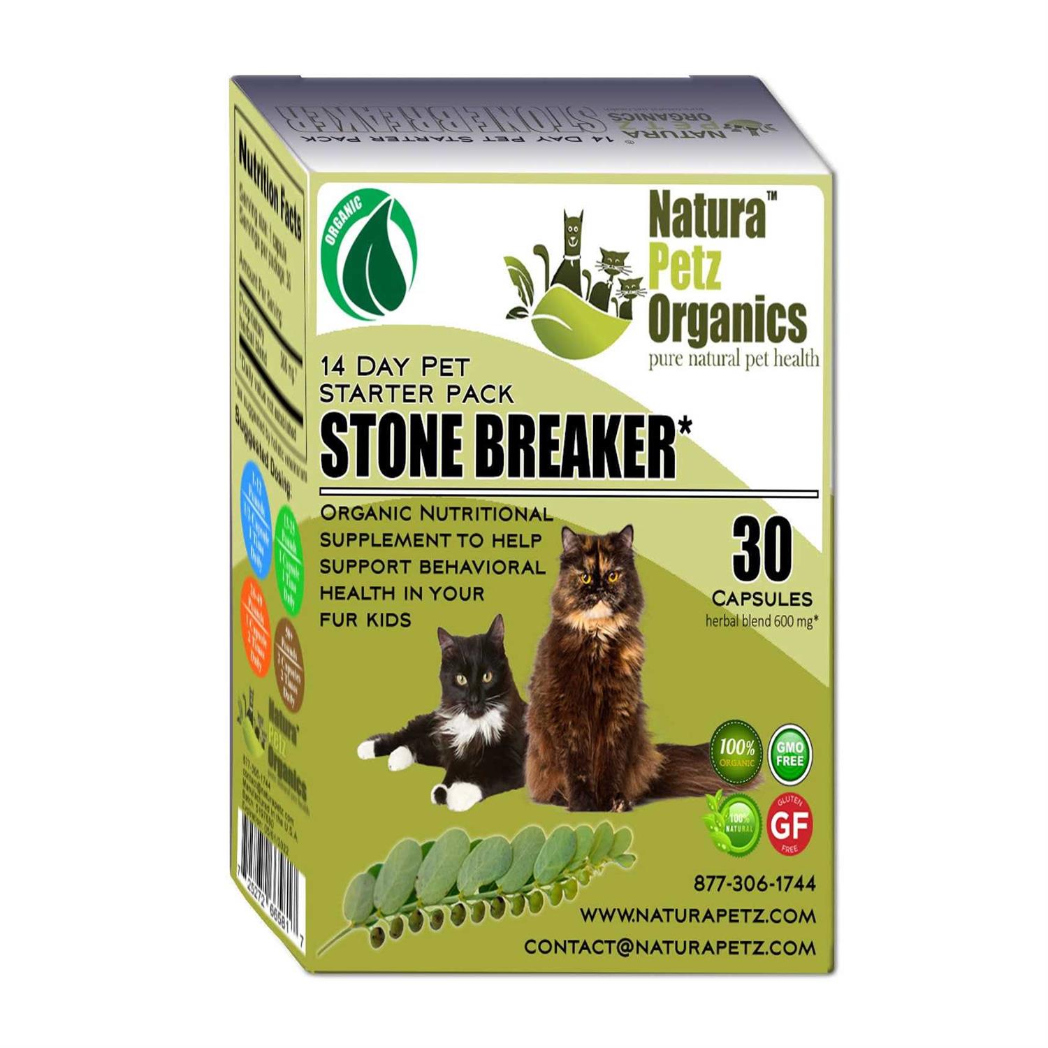 Natura Petz Organics Stone Breaker Starter Pack for Cats - Healthber
