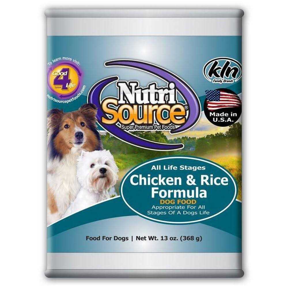 NutriSource Adult Chicken & Rice Canned Dog Food - Healthber