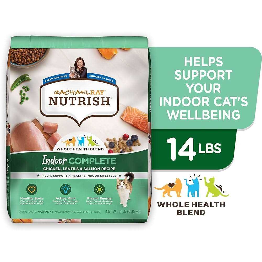 Rachael Ray Nutrish Indoor Complete Chicken with Lentils & Salmon Dry Cat Food - Healthber