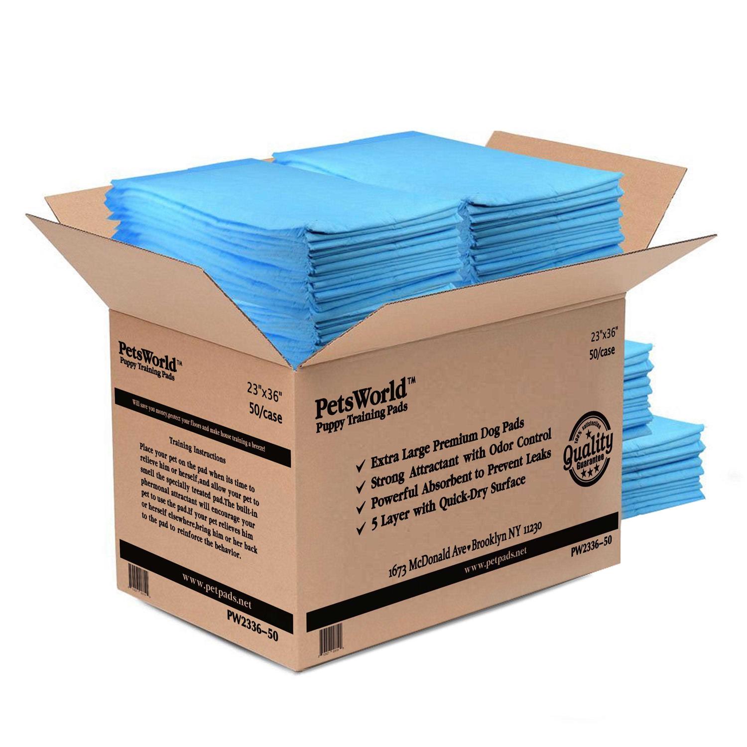 PetsWorld Heavy Absorbent Dog Puppy Training Pads count-28×34 - Healthber