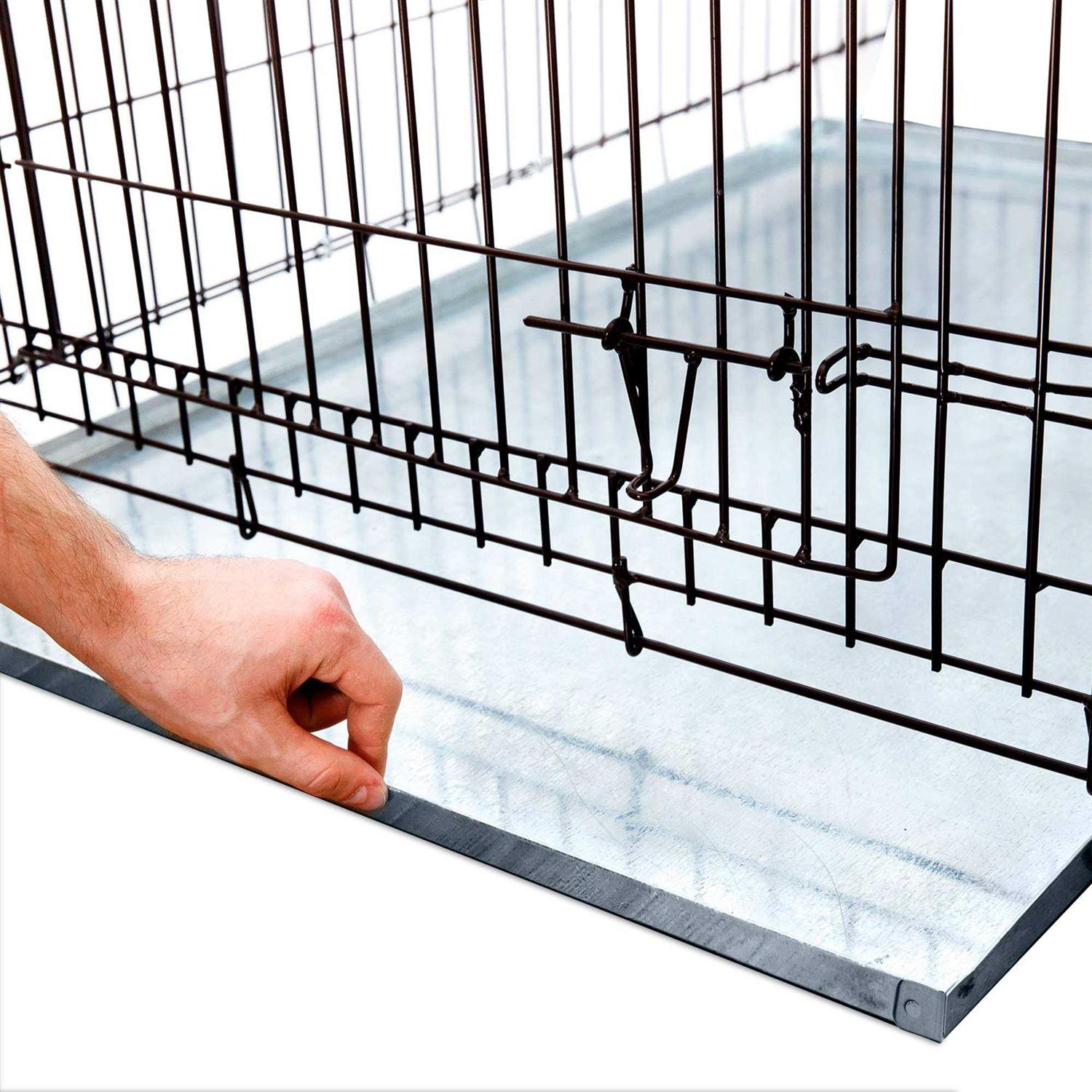 KOPEKS Galvanized Metal Tray for Dog Crates, Pet Kennels, Restaurant Grease Traps, and Floor Protection - Healthber