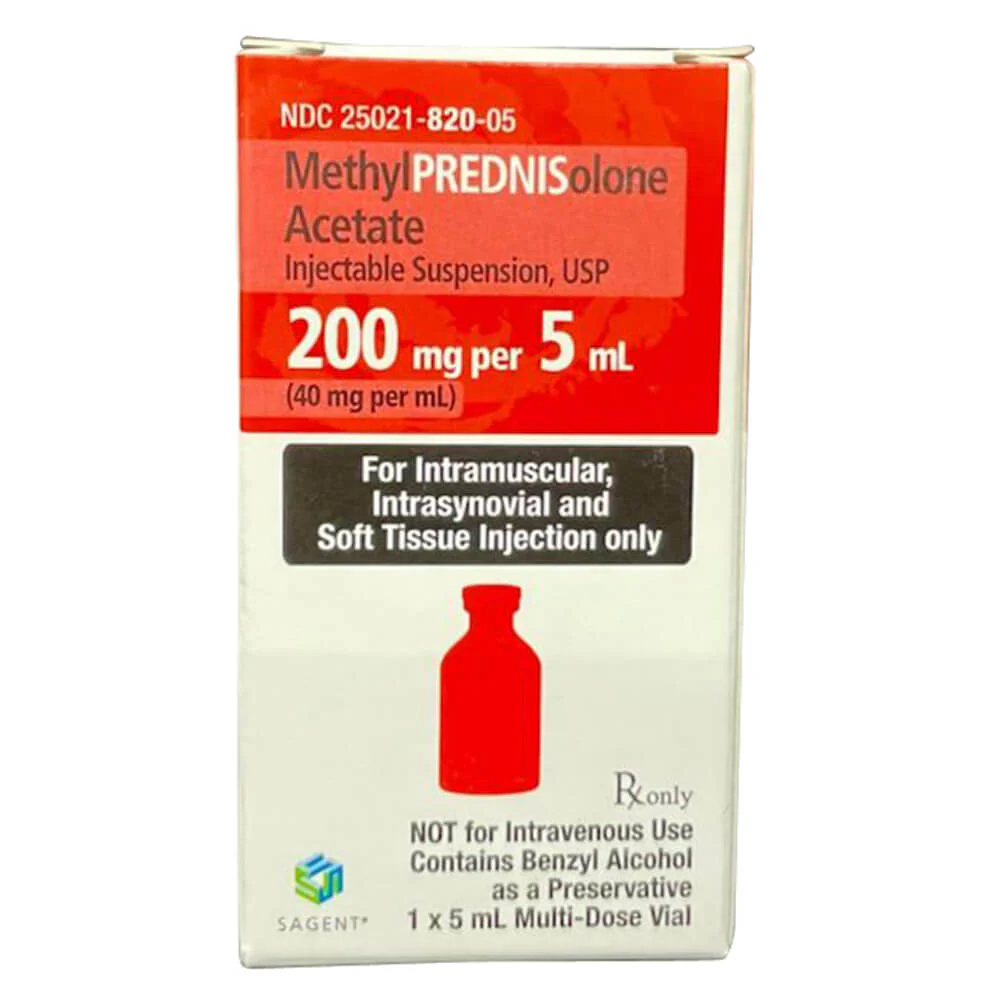Rx MethylPREDNISolone Acetate 40mg/ml x 5ml vial - Healthber