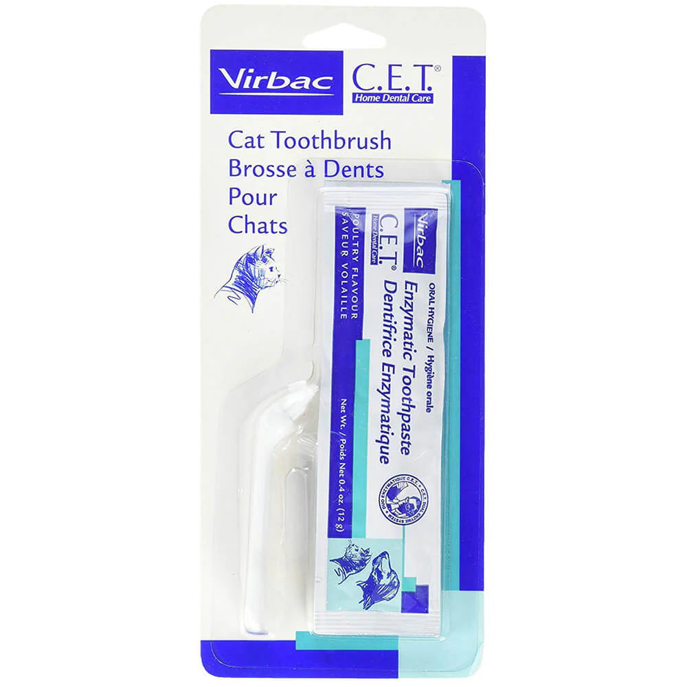 C.E.T. Cat Toothbrush with Poultry Toothpaste - Healthber