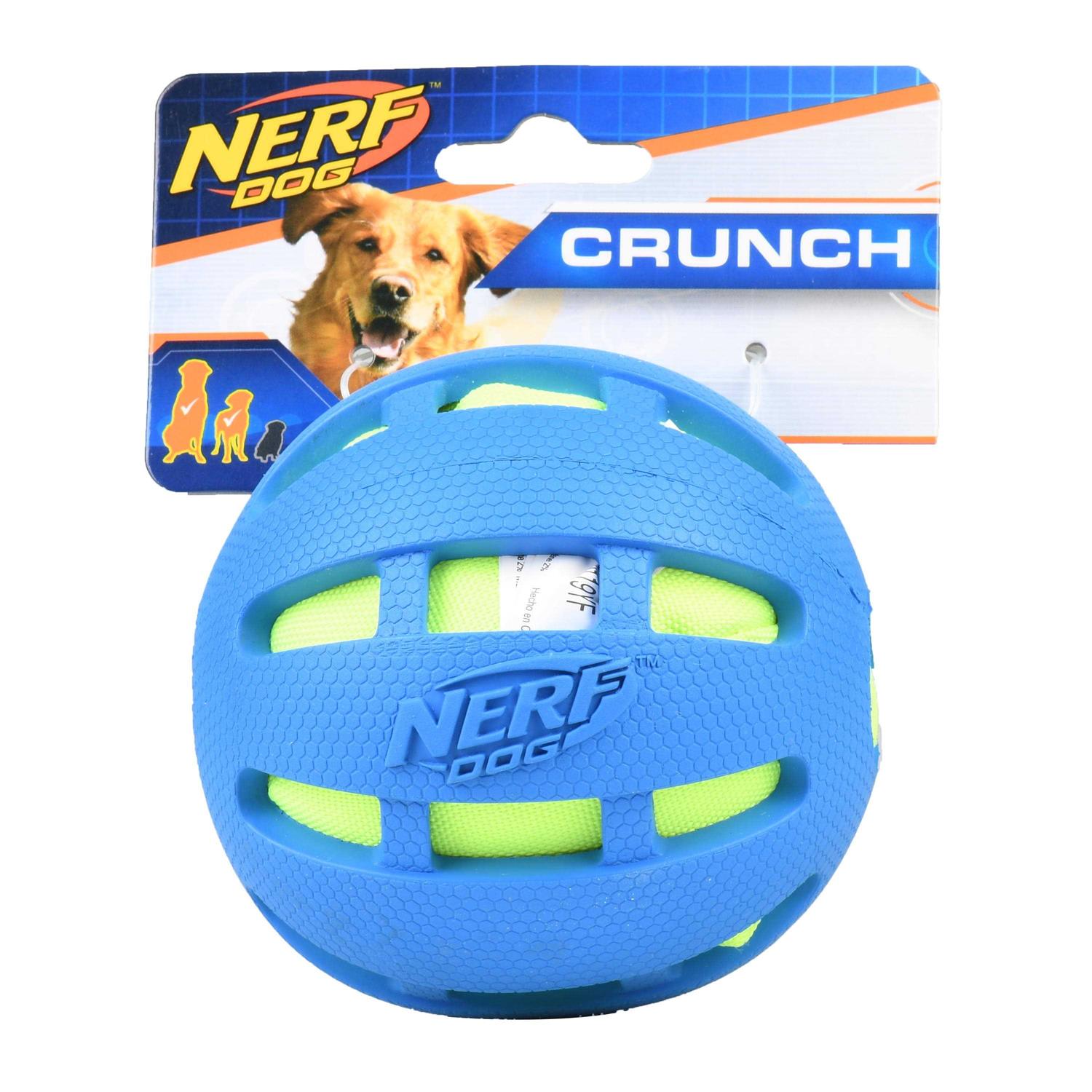Nerf Checker Crunch Ball Dog Toy - Healthber