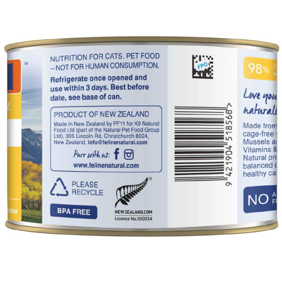 Feline Natural Canned Chicken & Lamb Feast Cat Food - Healthber