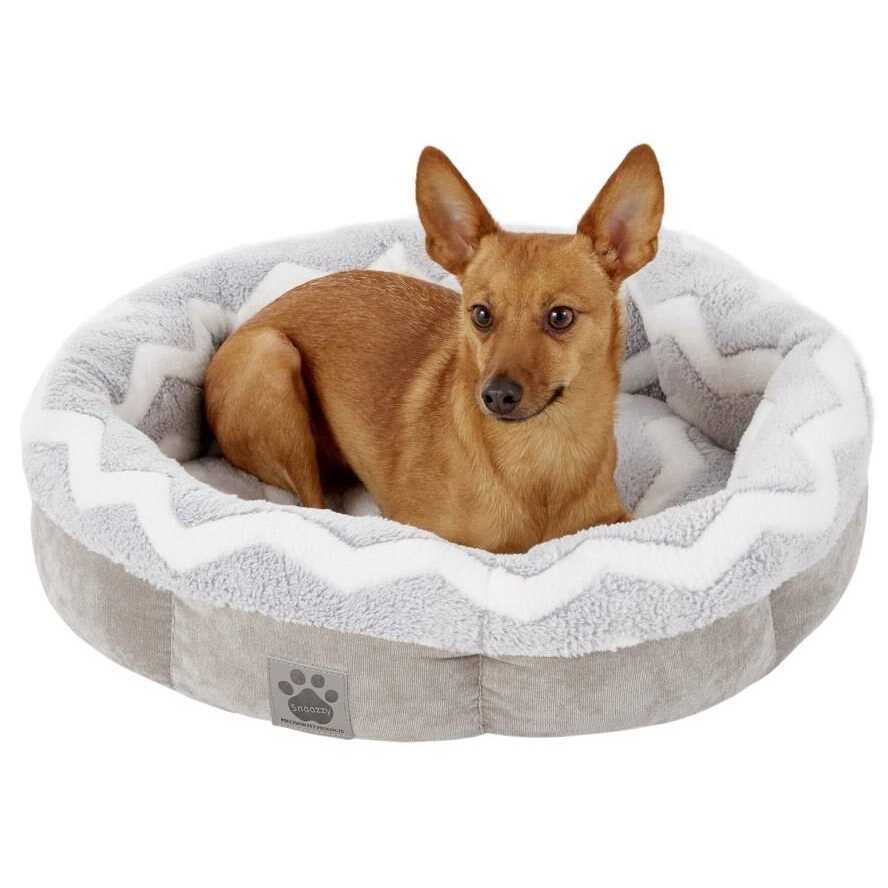 SnooZZy Zig Zag Shearling Round Bed - Healthber