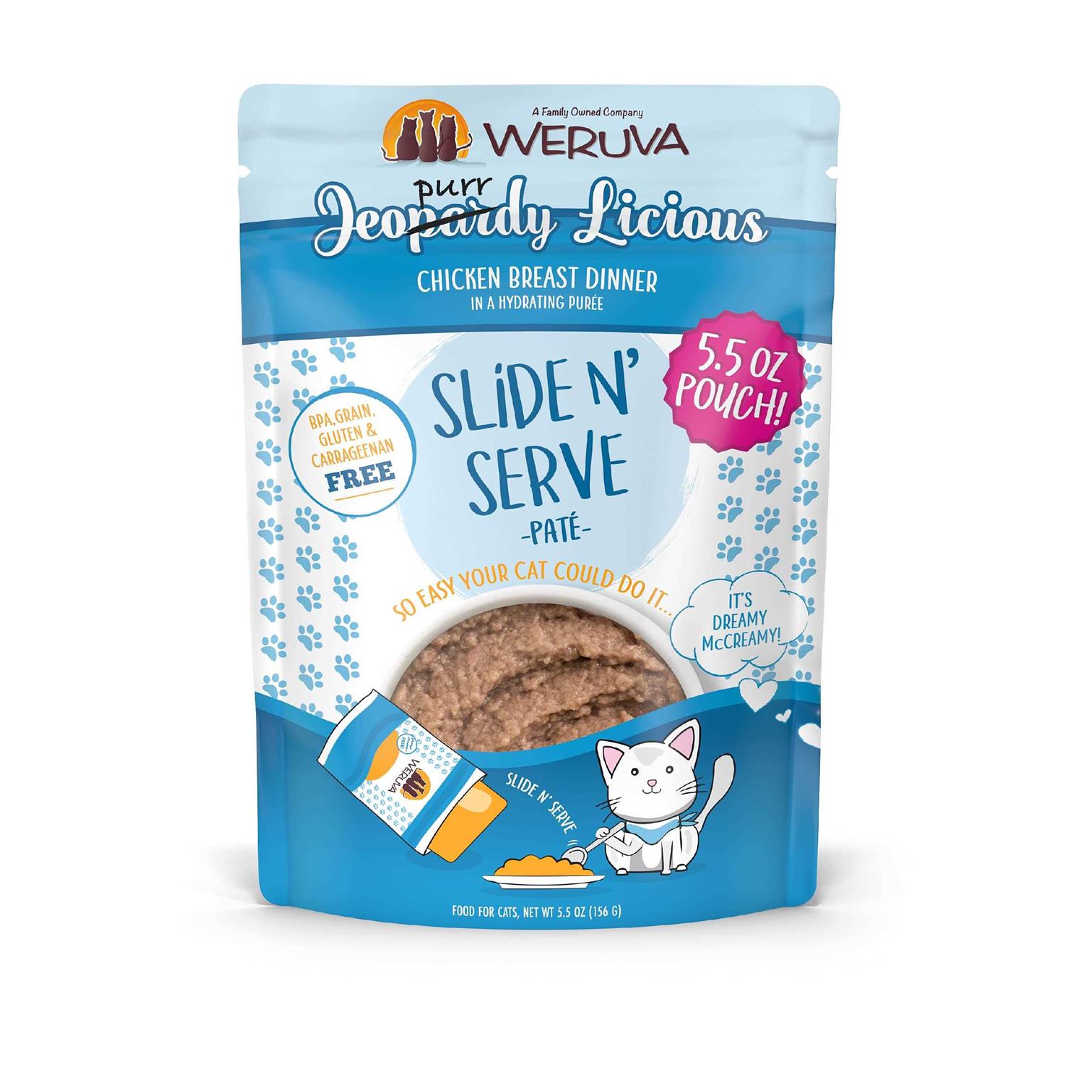 Weruva Slide N’ Serve Jeopurrdy Chicken Wet Cat Food - Healthber