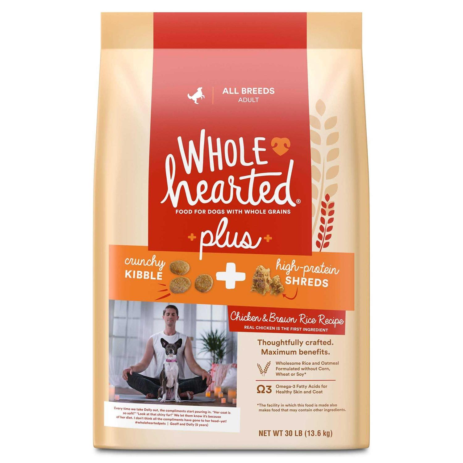 WholeHearted Plus Chicken & Brown Rice Recipe with Whole Grains Dry Dog Food - Healthber
