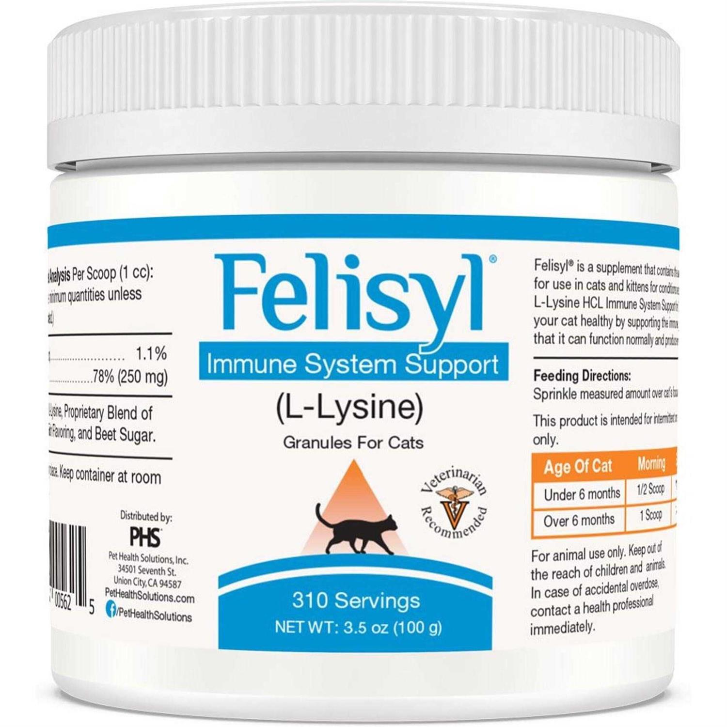 Felisyl L-Lysine Immune System Support Granules for Cats - Healthber
