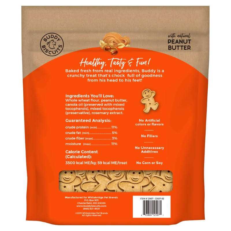 Buddy Biscuits Peanut Butter Oven Baked Dog Treats - Healthber