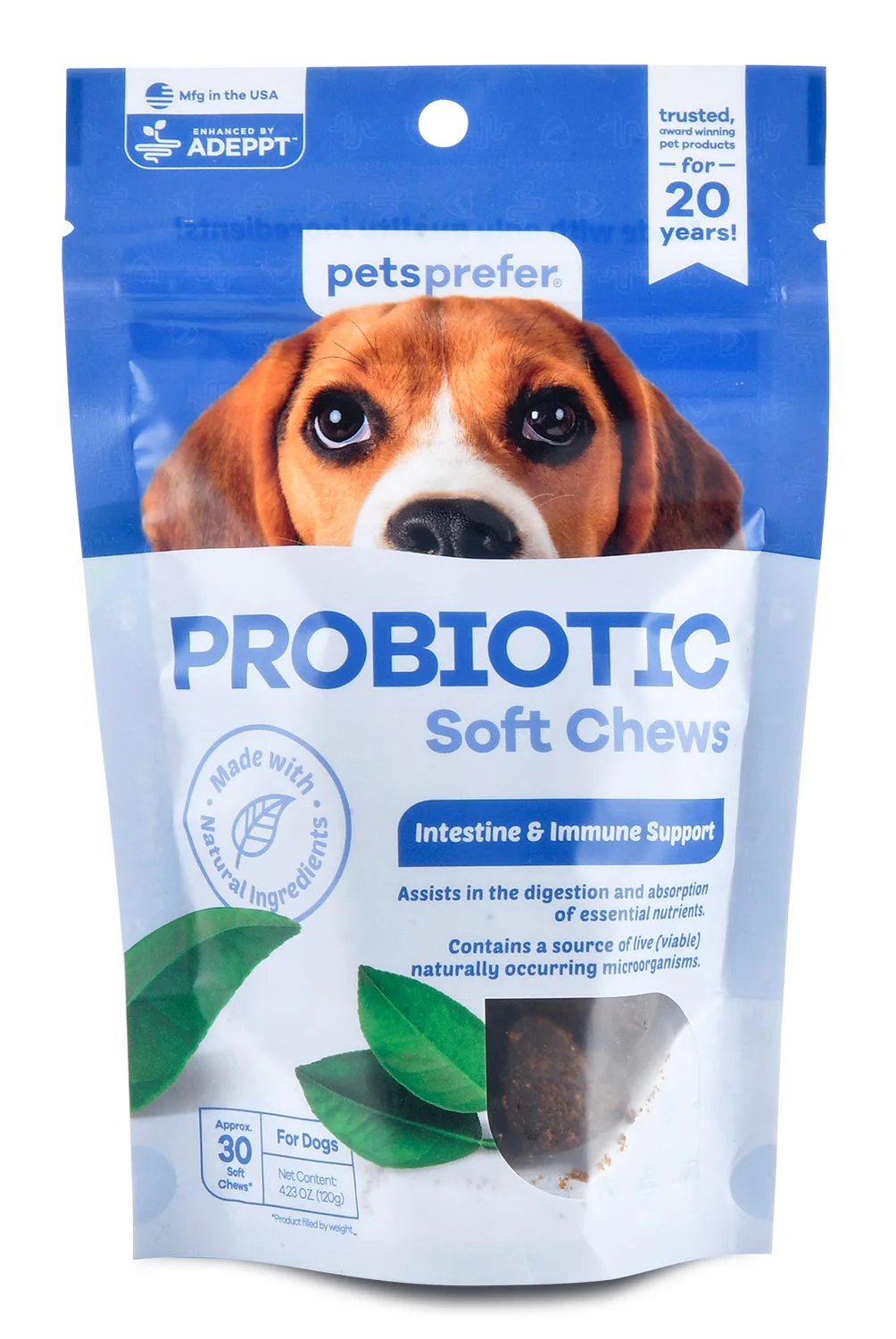 PetsPrefer Probiotic Soft Chews w/ ADEPPT - Healthber