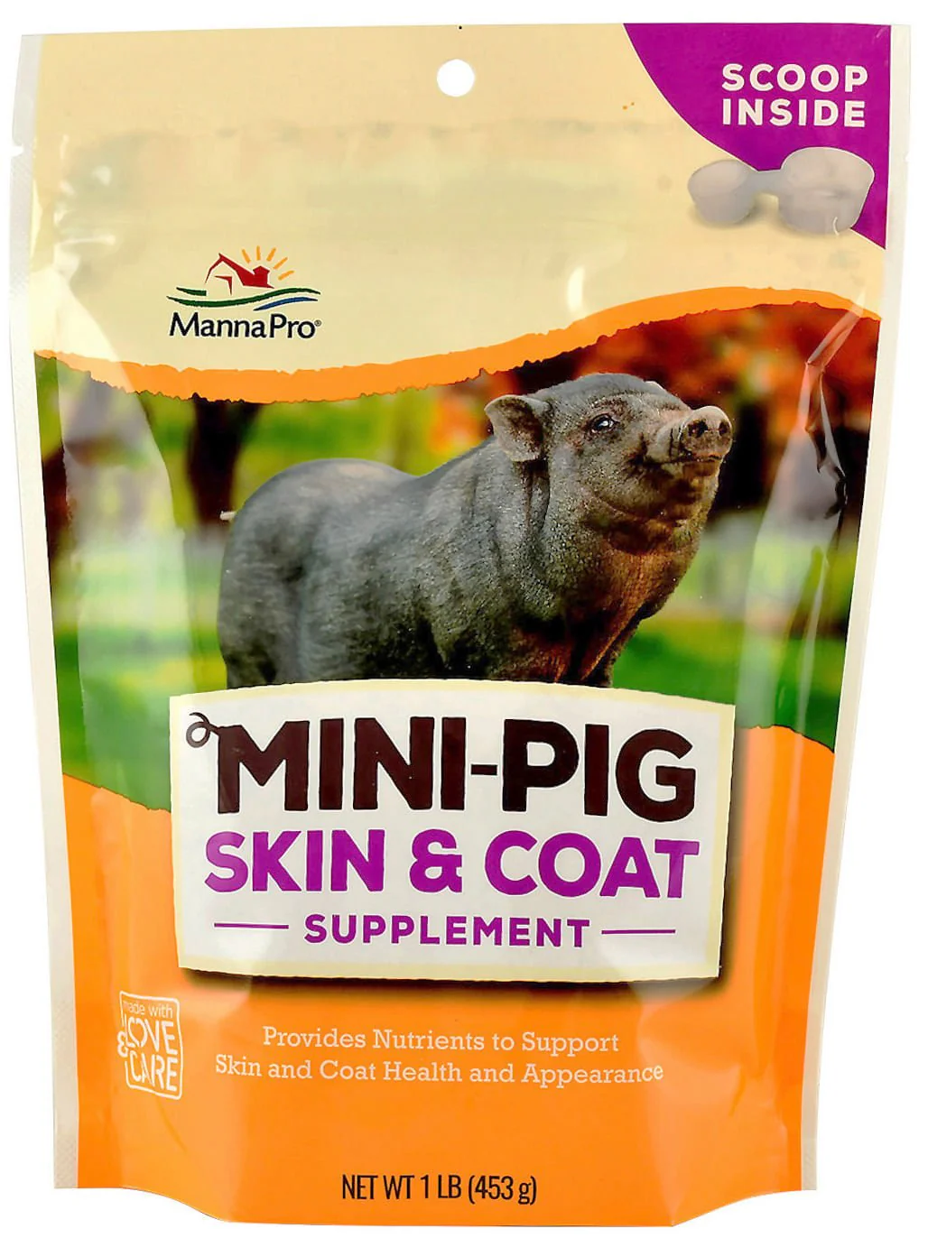 Manna Pro Mini Pig Skin & Coat Supplement, 1 lb - Healthber