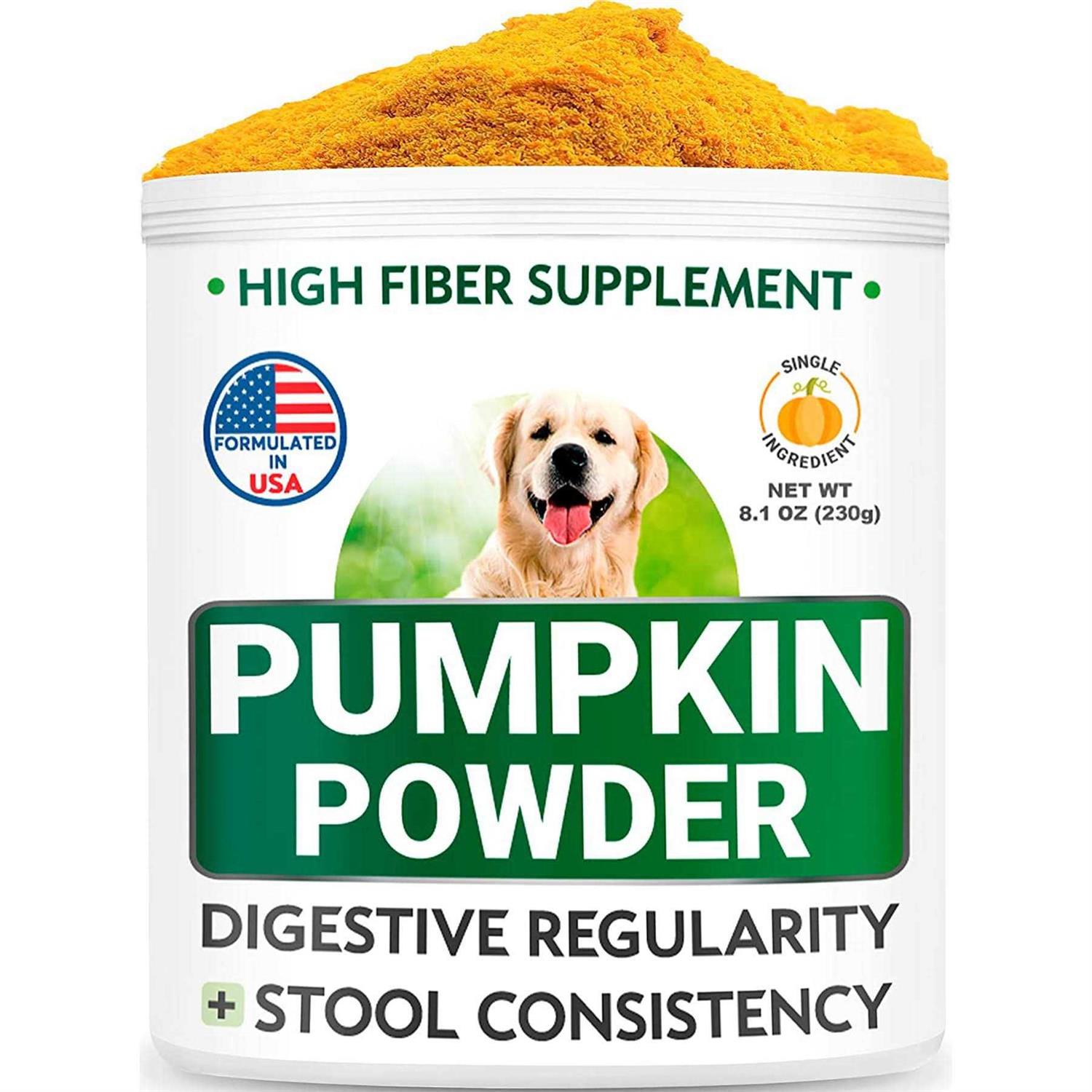 Bark&Spark Pumpkin for Dogs 8.1oz Powdered Fiber Supplement and Stool Softener - Healthber