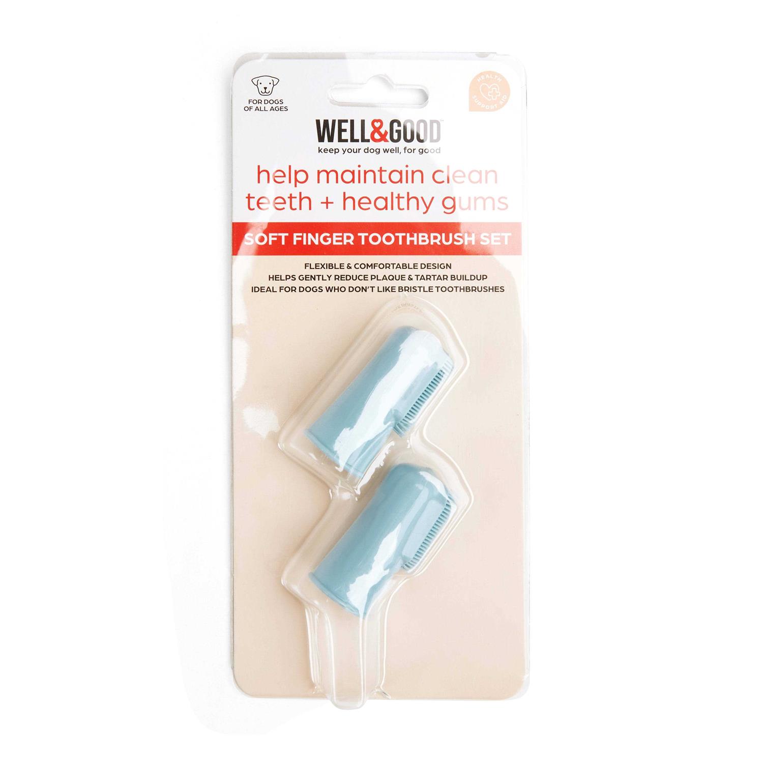 Well & Good Soft Finger Dog Toothbrush - Healthber