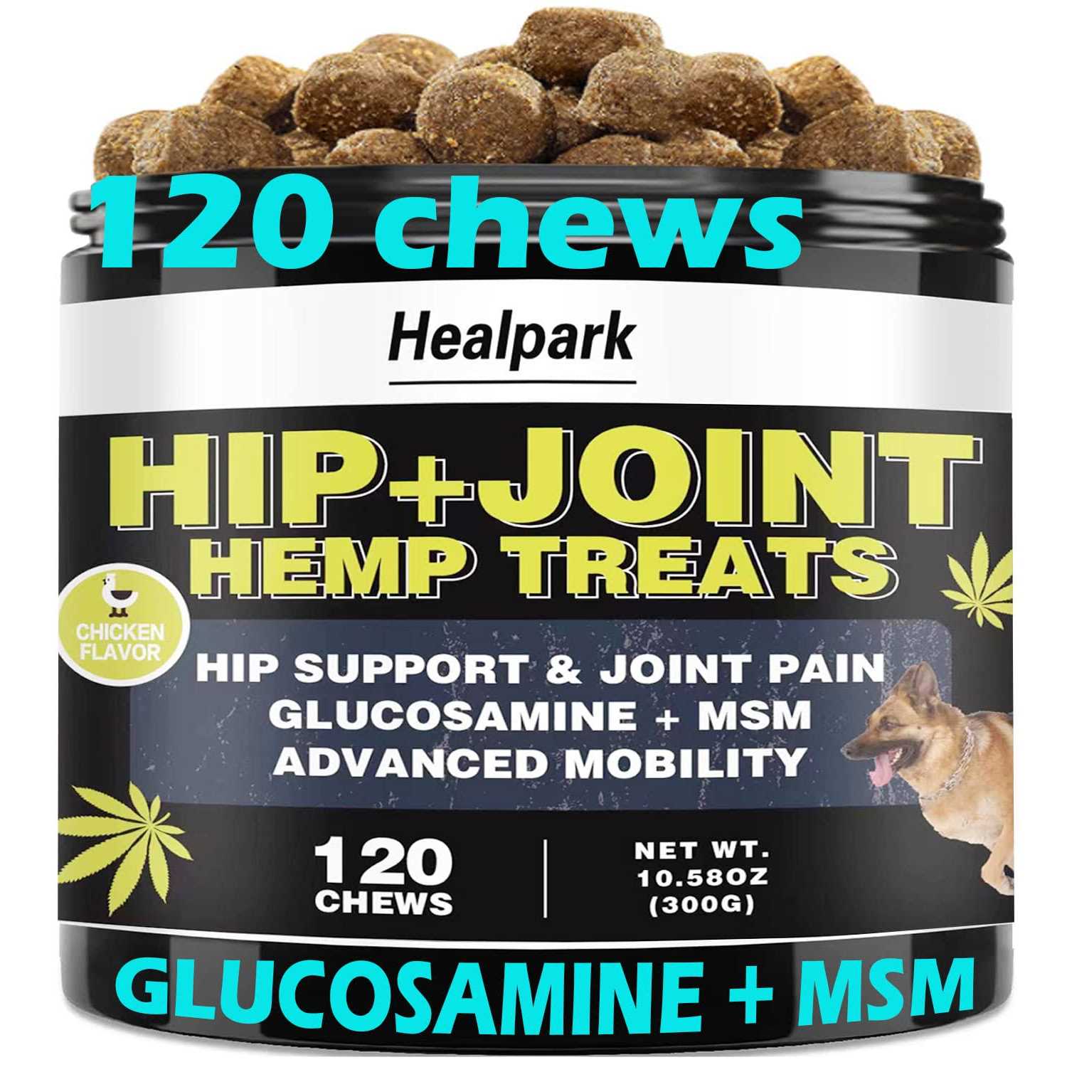 Hemp Hip and Joint Supplement for Dogs Glucosamine for Dogs - Healthber