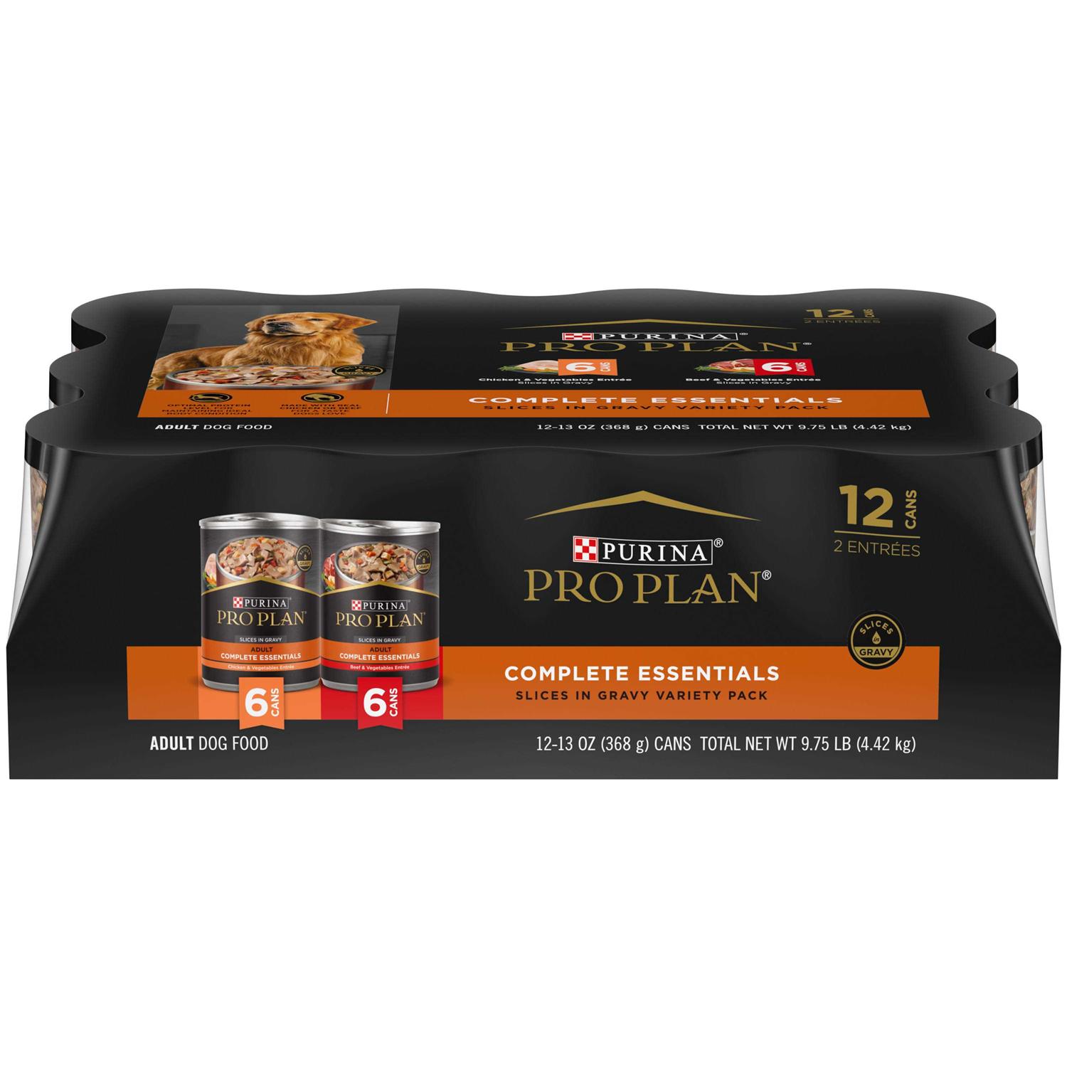 Purina Pro Plan Complete Essentials Wet Dog Food Variety Pack - Healthber