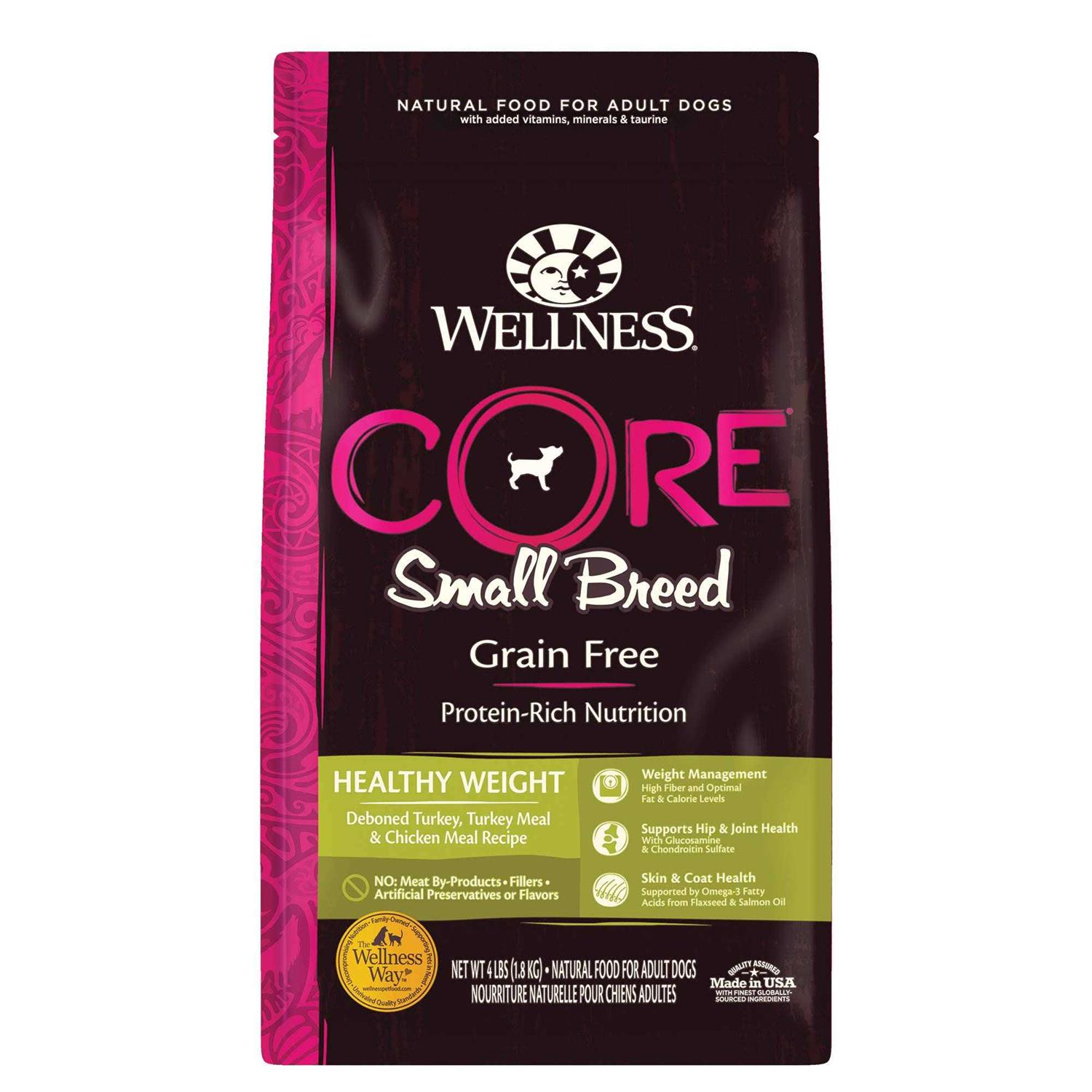 Wellness CORE Natural Grain Free Dry Dog Food Small Breed Healthy Weight - Healthber