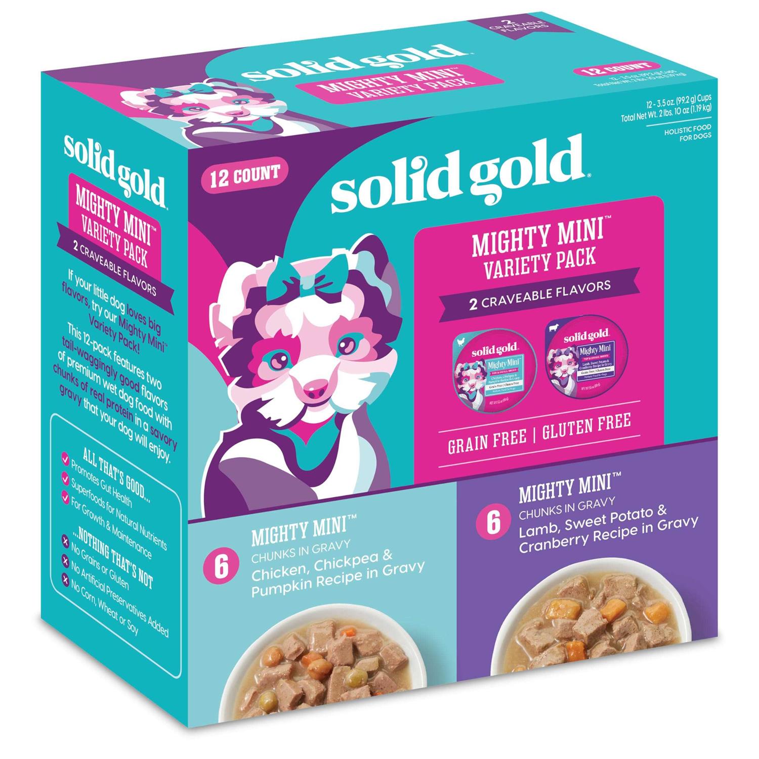 Solid Gold Mighty Mini Variety Pack Wet Dog Food - Healthber