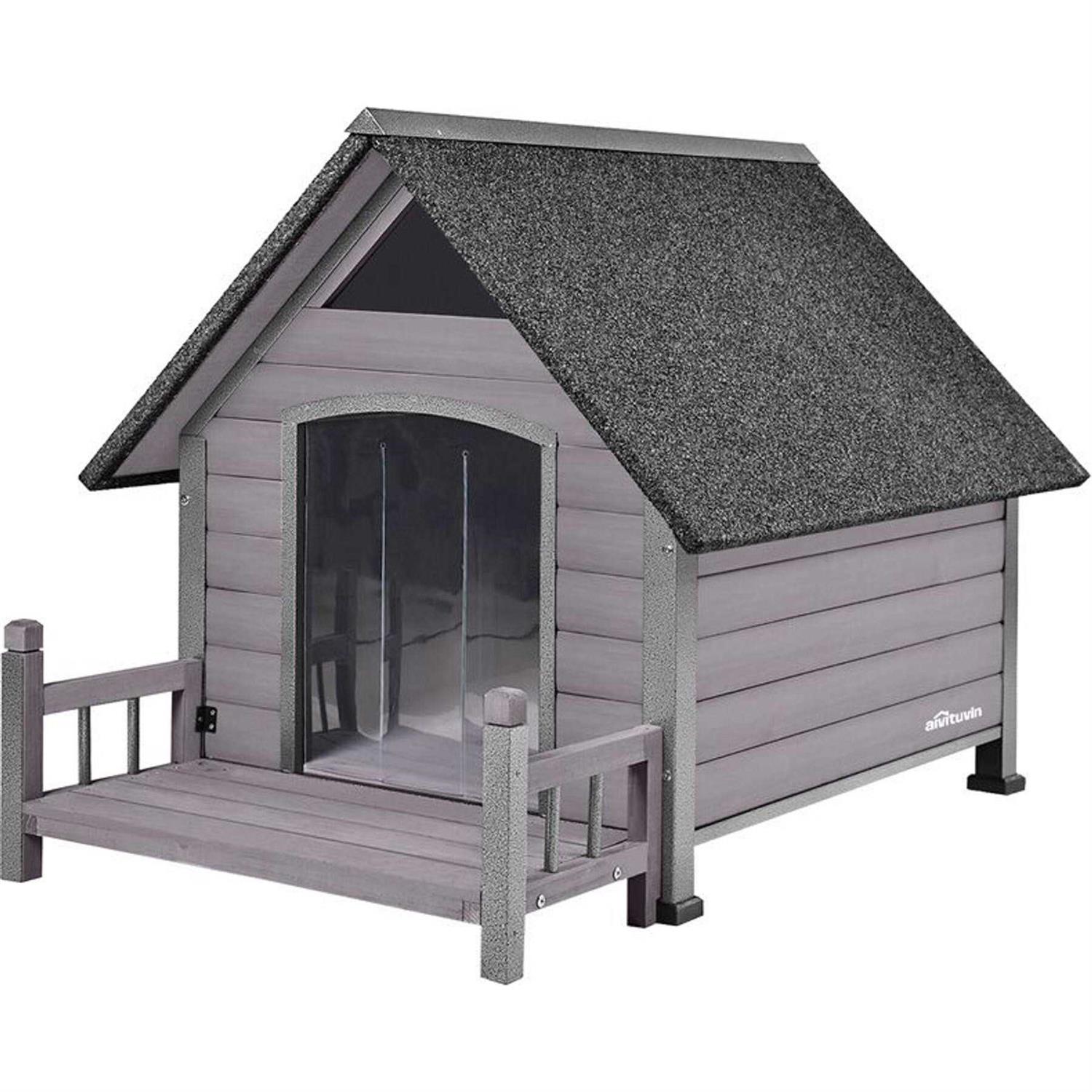 Aivituvin Outdoor Dog House with Porch Strong Iron Frame - Healthber