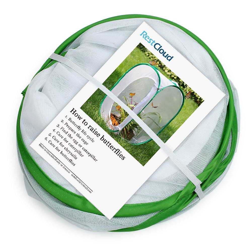 RESTCLOUD Insect and Butterfly Habitat Cage Terrarium Pop-up Tall - Healthber