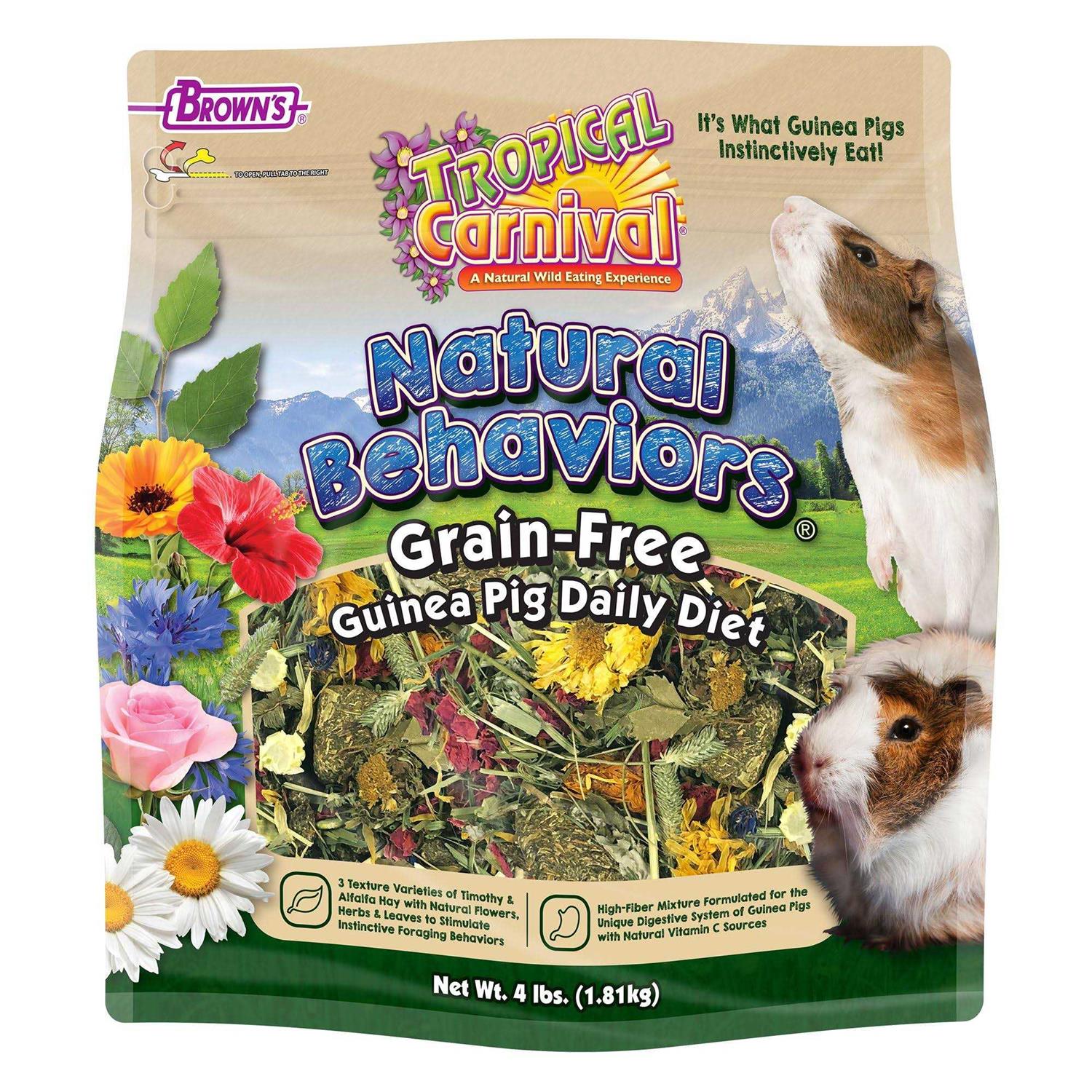 Brown’s Tropical Carnival Natural Behaviors Grain-Free Guinea Pig Diet - Healthber