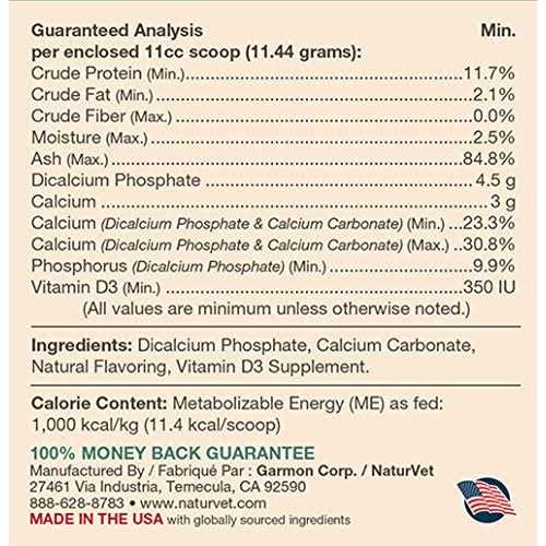 NaturVet Calcium Phosphorus Plus Vitamin D Powder for Dogs - Healthber