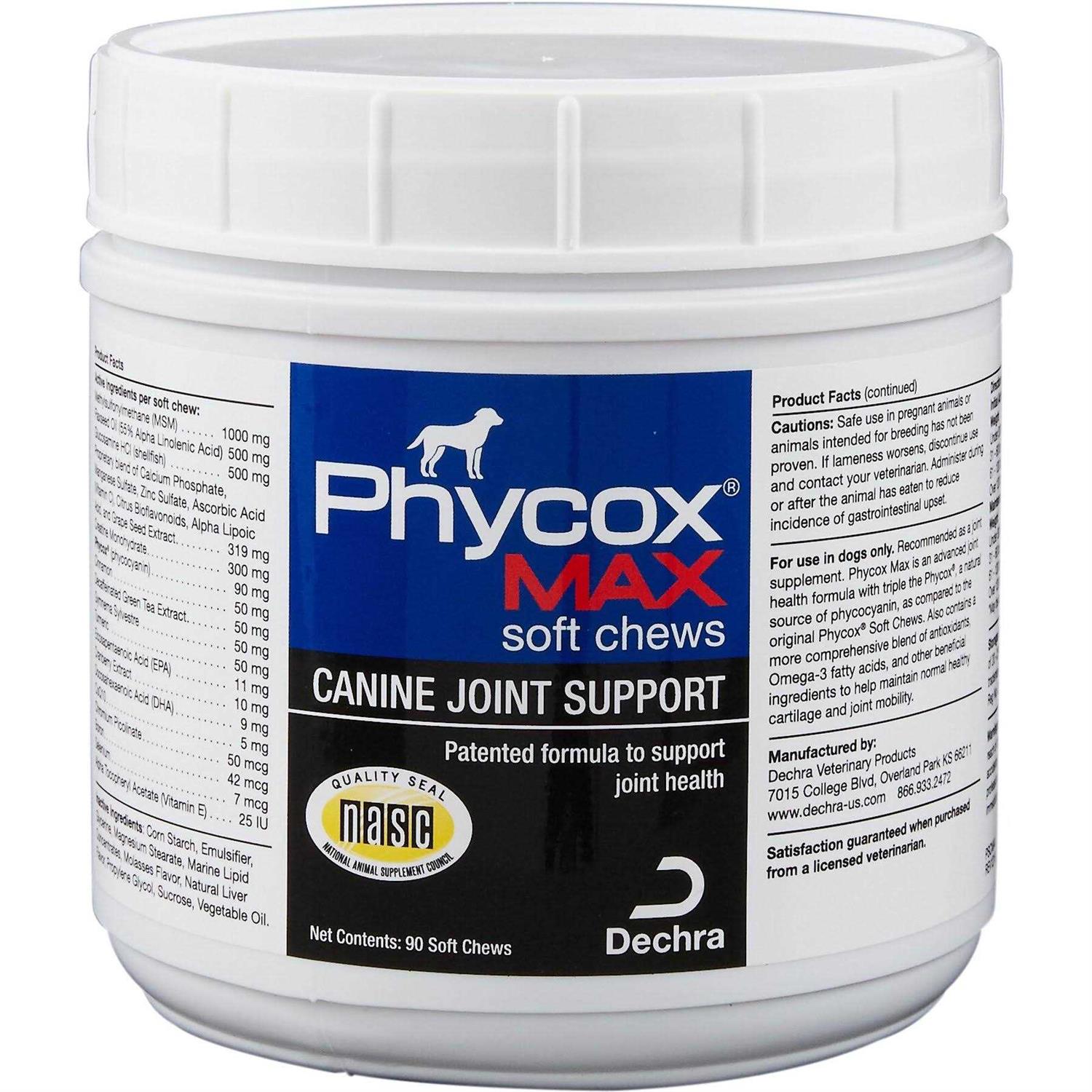Phycox MAX Joint Supplement Soft Chews for Dogs - Healthber