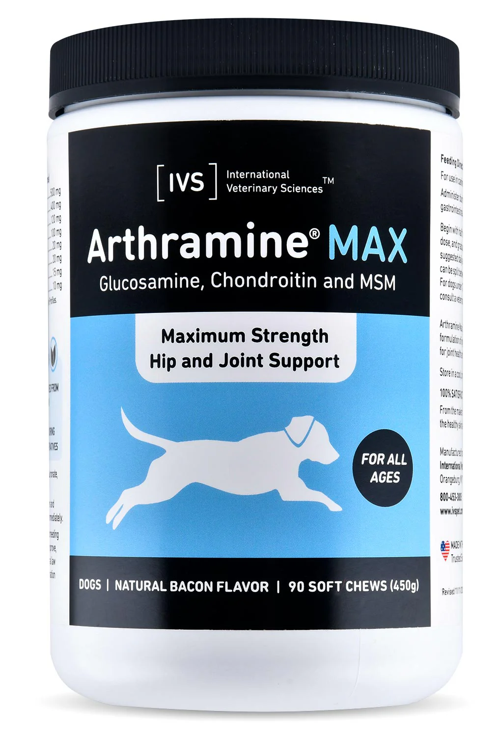 Arthramine MAX Soft Chews, Bacon, 90 ct - Healthber