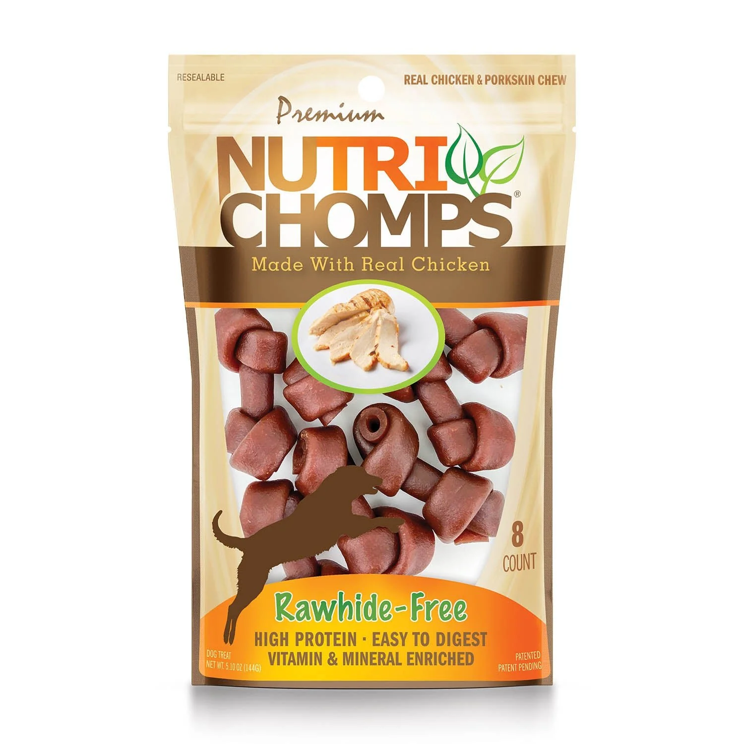 NutriChomps 8ct Chicken Flavored Mini Knot - Healthber