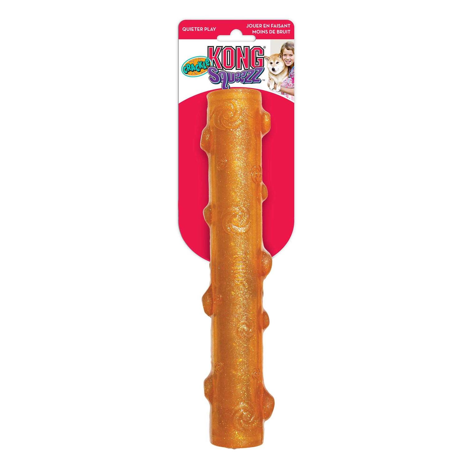 Kong Crackle Squeezz Stick Dog Toy - Healthber