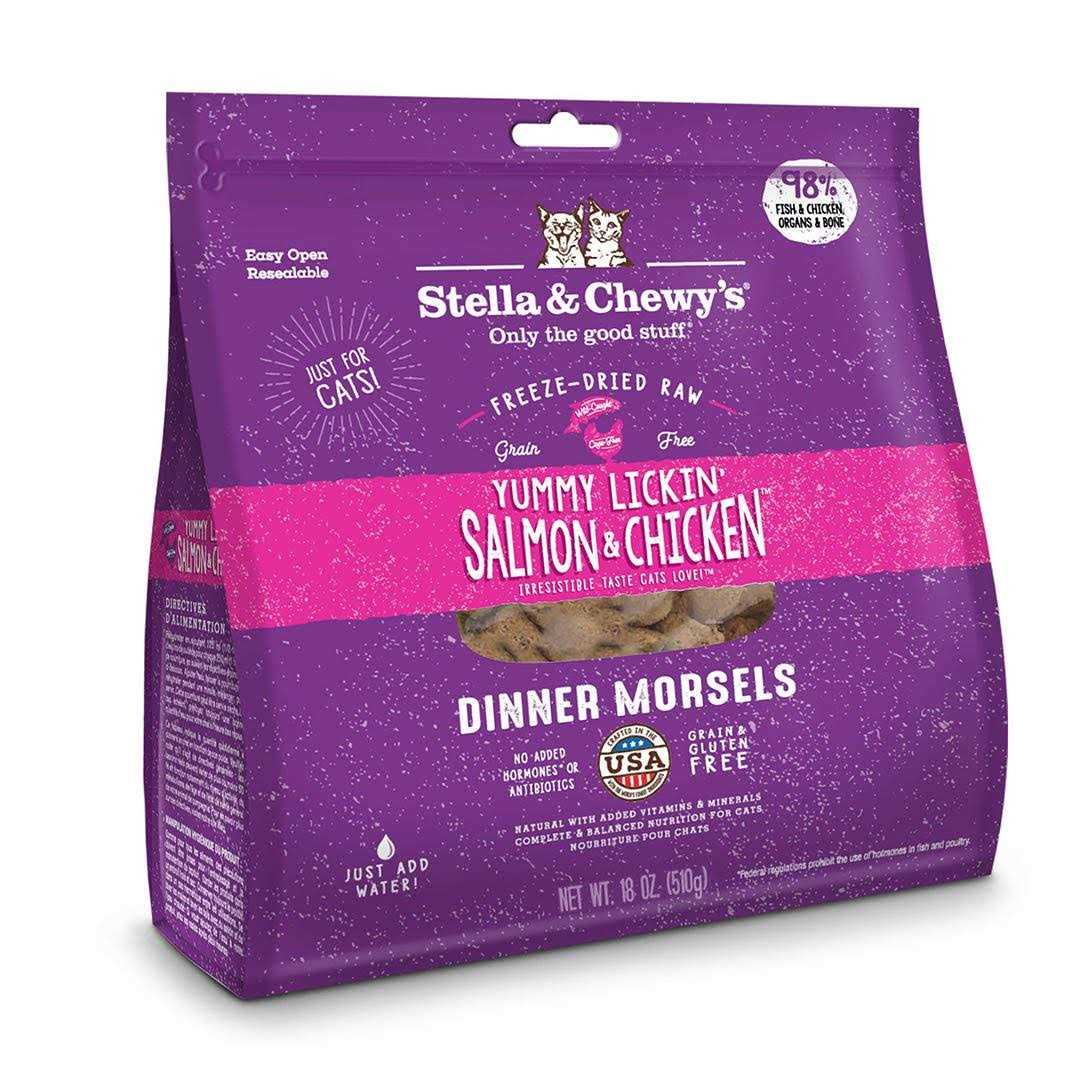 Stella & Chewy’s Dinner Yummy Lickin’ Salmon Chicken Freeze-Dried Cat Food - Healthber