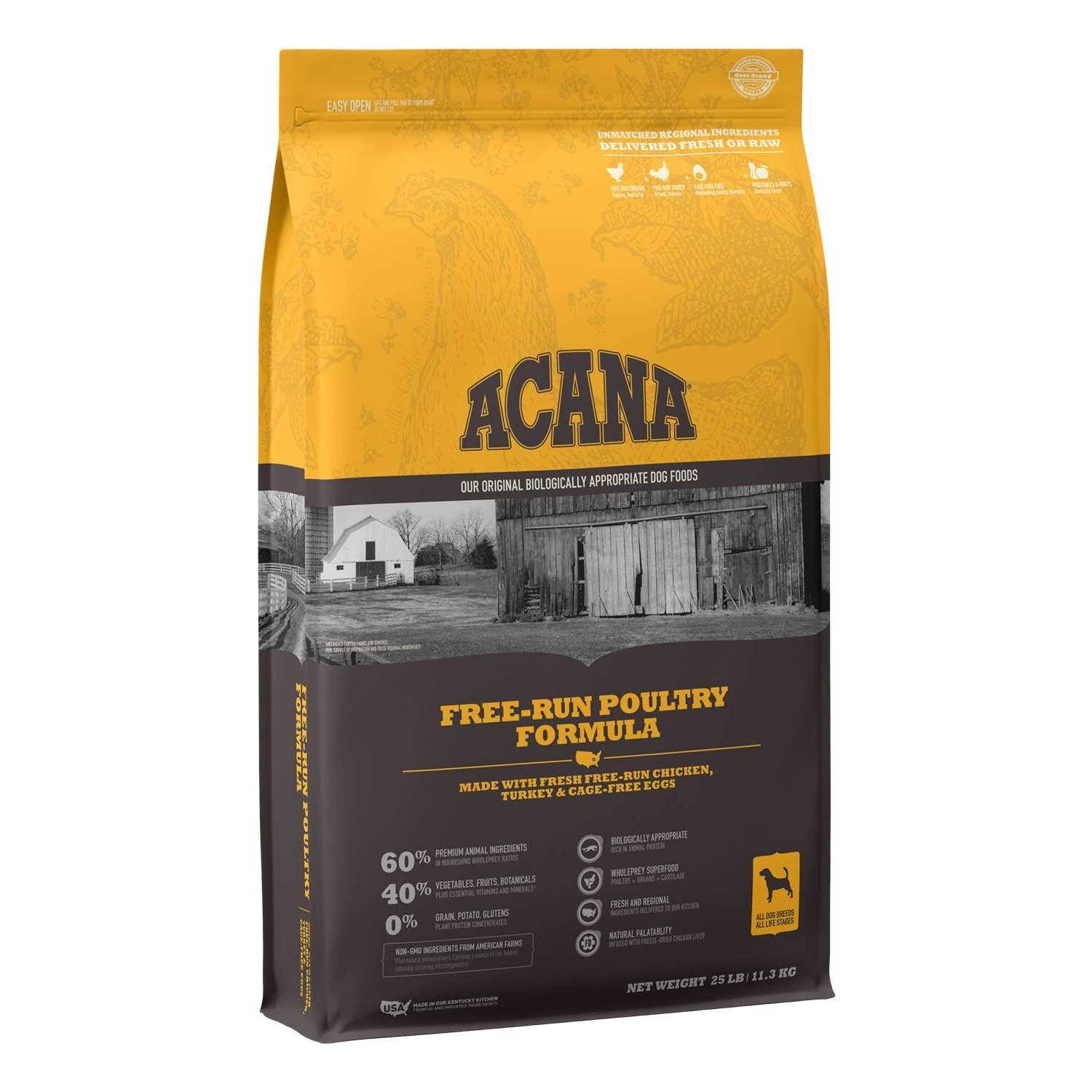 Acana Free-Run Poultry Dry Dog Food - Healthber