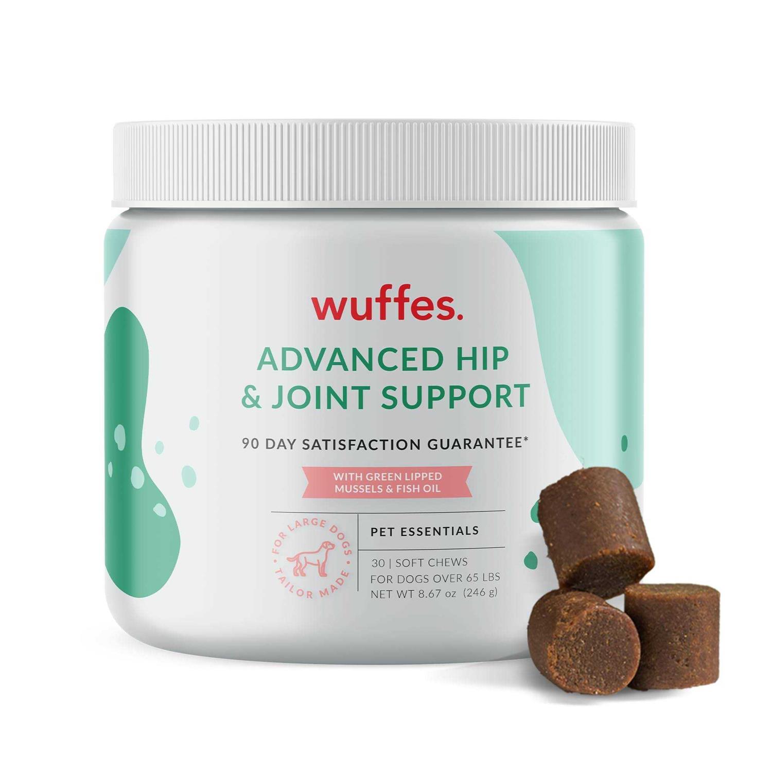Wuffes Chewable Dog Hip and Joint Supplement for Large Breeds - Healthber