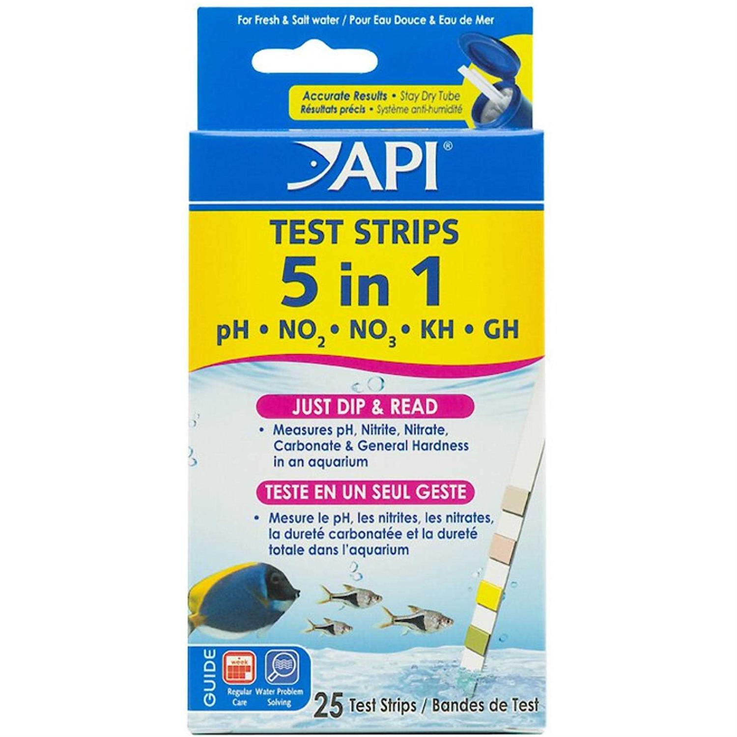 API 5 in 1 Aquarium Test Strips - Healthber