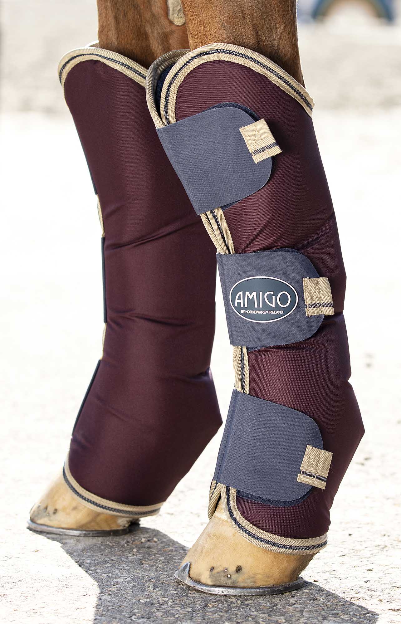Amigo Ripstop Travel Boots, Fig with Navy & Tan Trim - Healthber